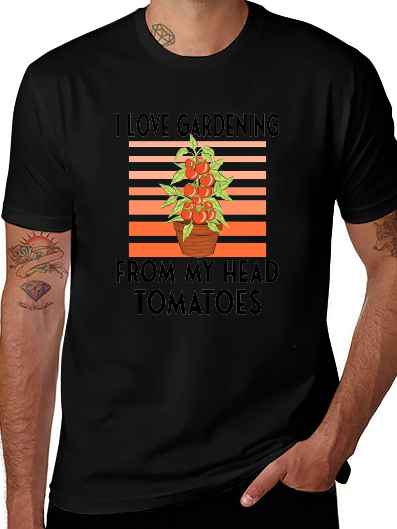 Gardening Tomato Head T-Shirt - Gardeners Tee