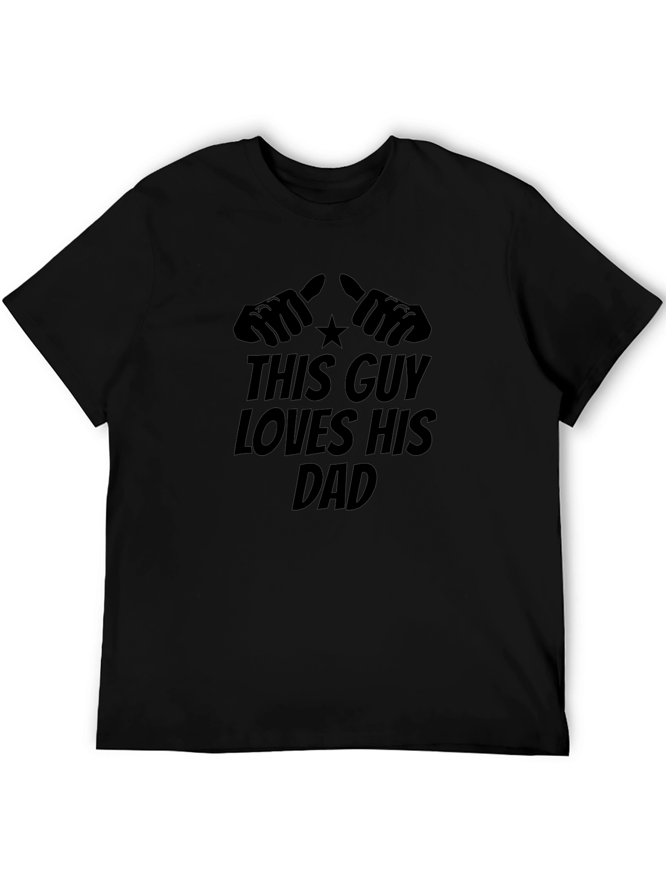 This Guy Loves His Dad Black T-Shirt