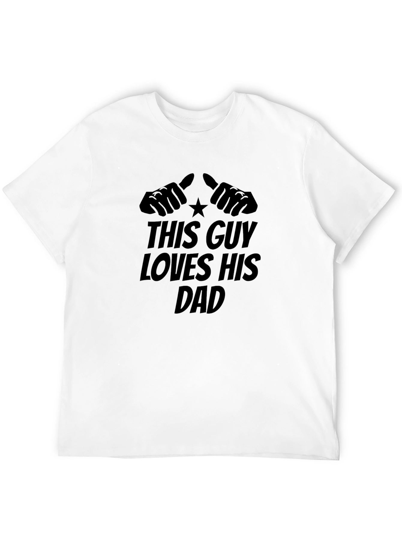 This Guy Loves His Dad Black T-Shirt