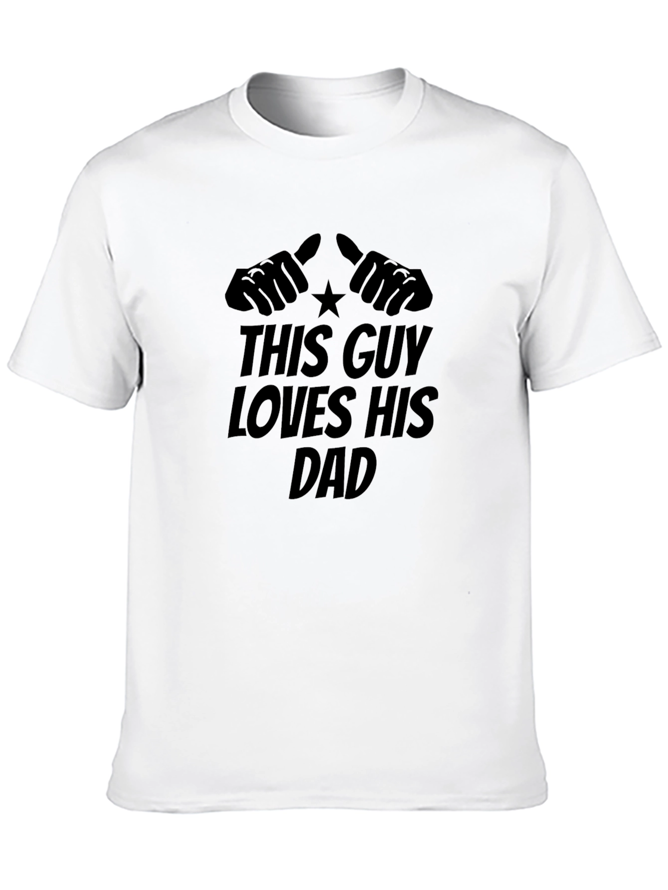 This Guy Loves His Dad Black T-Shirt