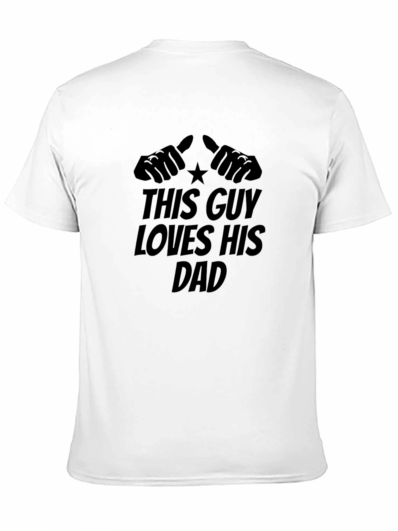 This Guy Loves His Dad Black T-Shirt