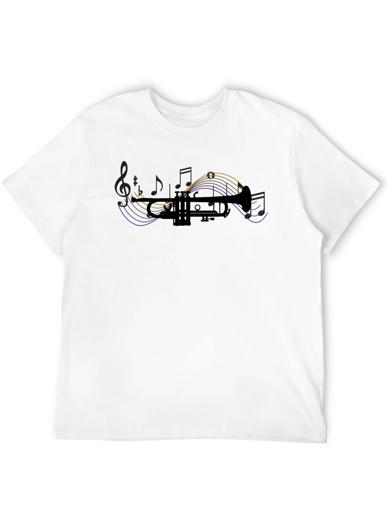 Trumpet Graphic Tee - Musical Instrument Design