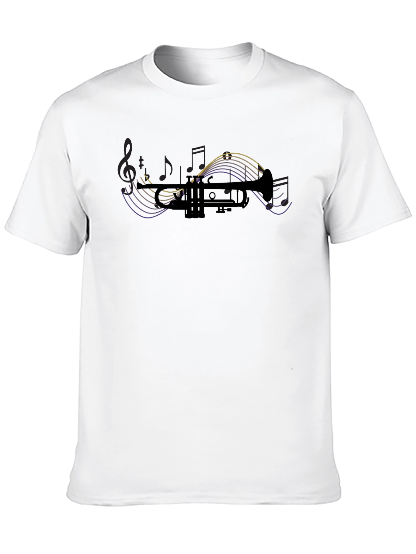 Trumpet Graphic Tee - Musical Instrument Design