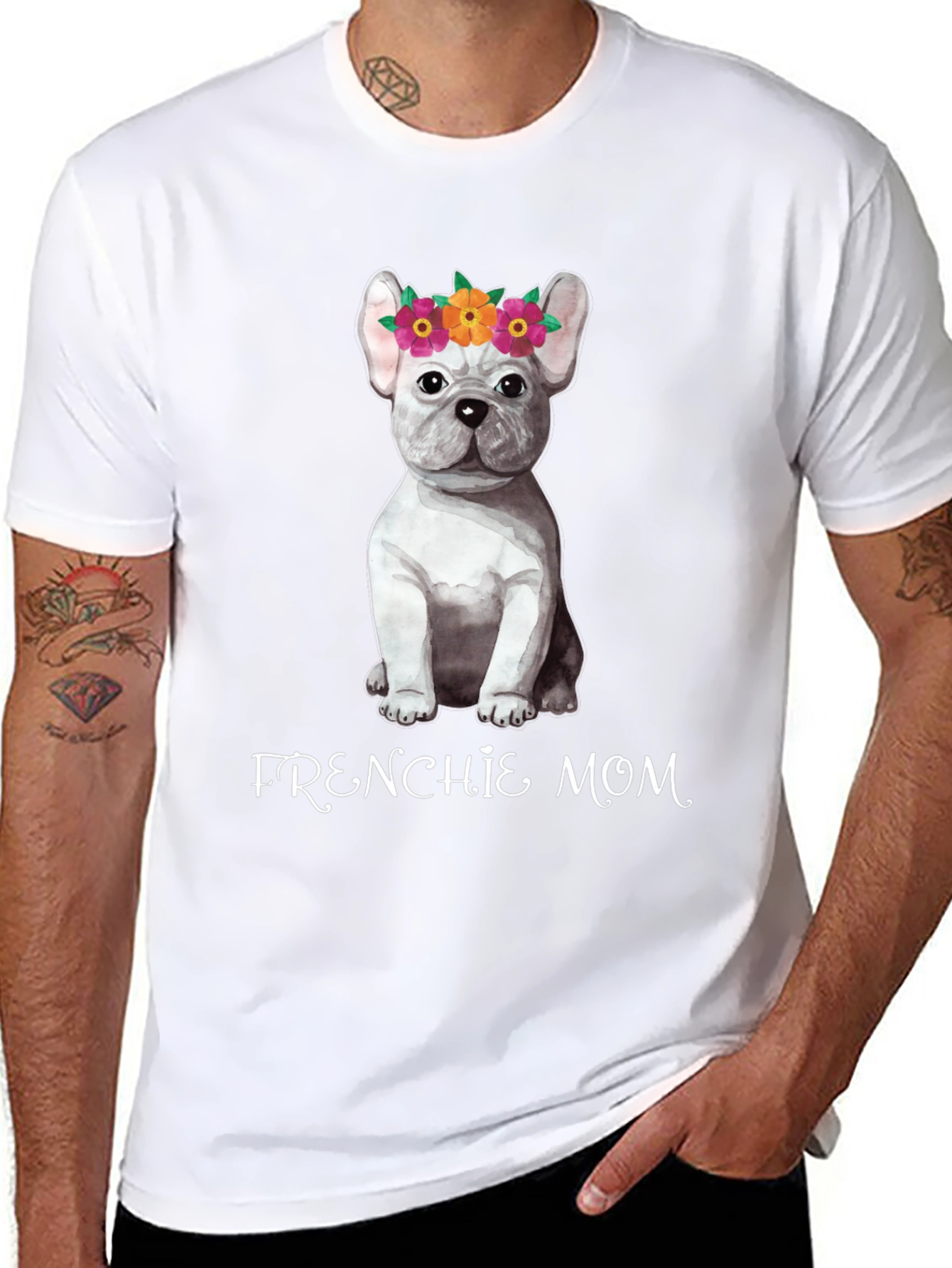 Frenchie Mom Dog T-Shirt - Black
