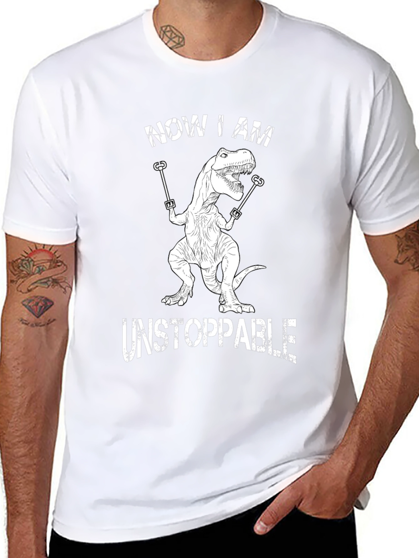 Unstoppable T-Rex Graphic Tee - Funny Dinosaur Shirt