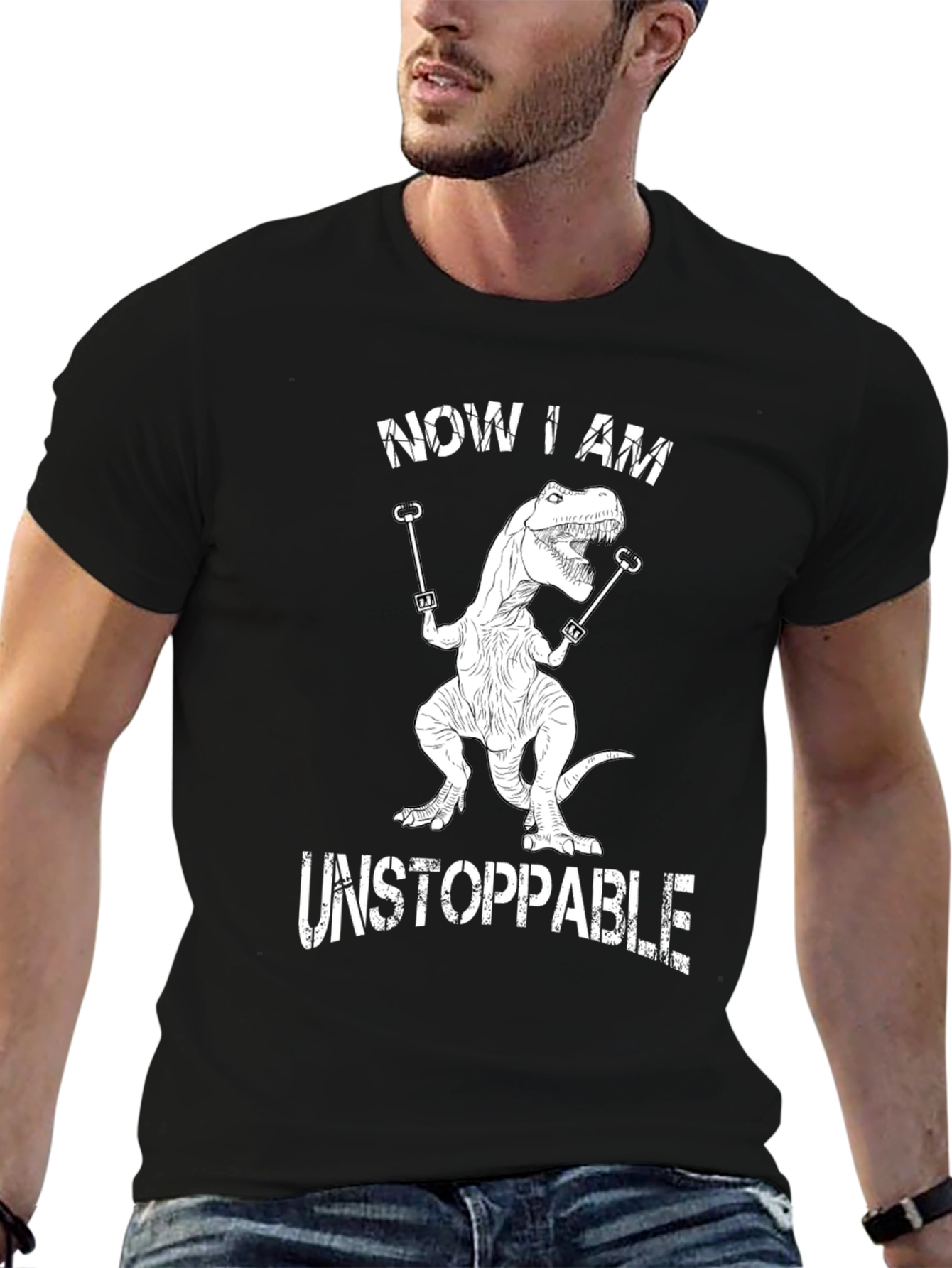 Unstoppable T-Rex Graphic Tee - Funny Dinosaur Shirt