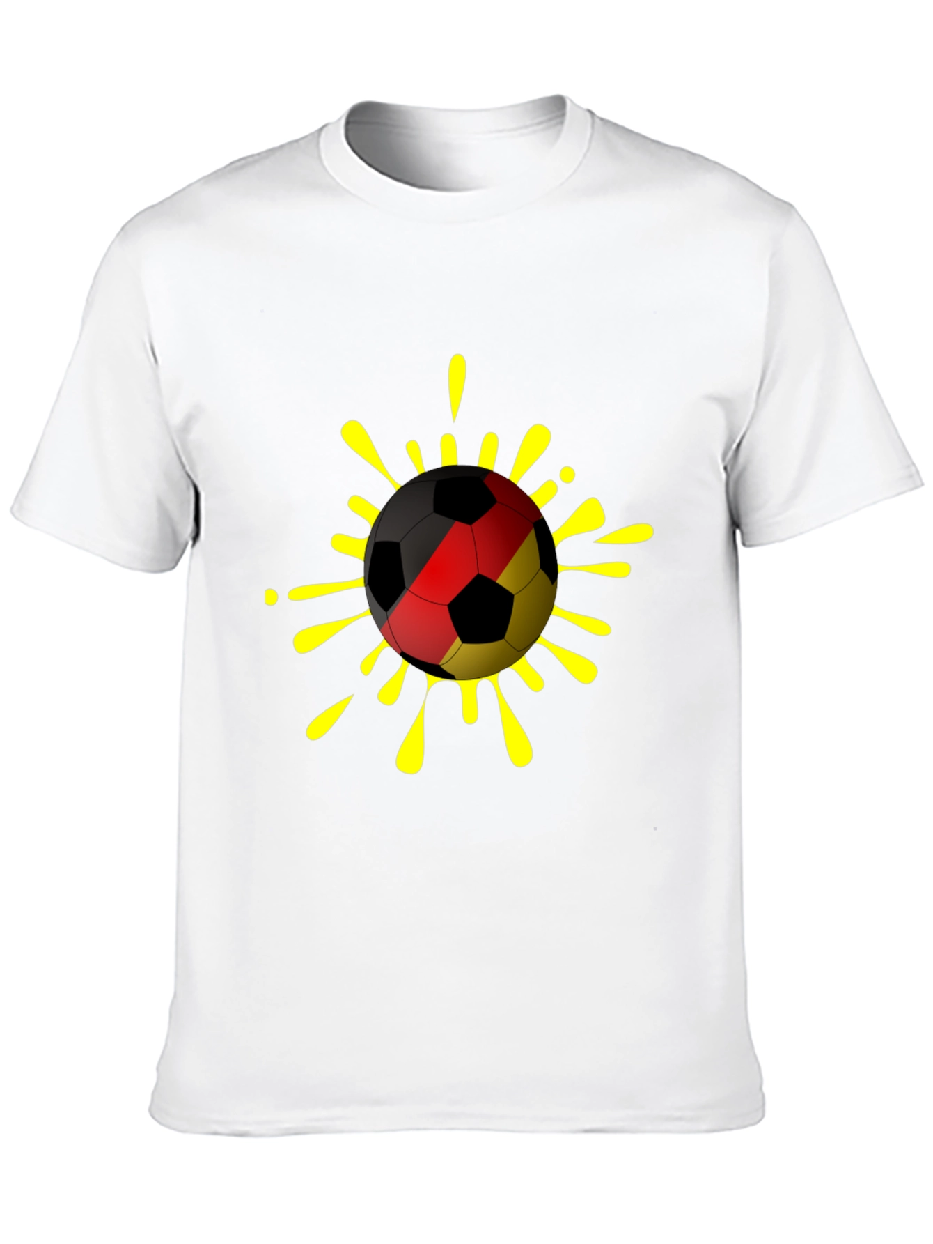 German Flag Soccer Ball T-Shirt - Black