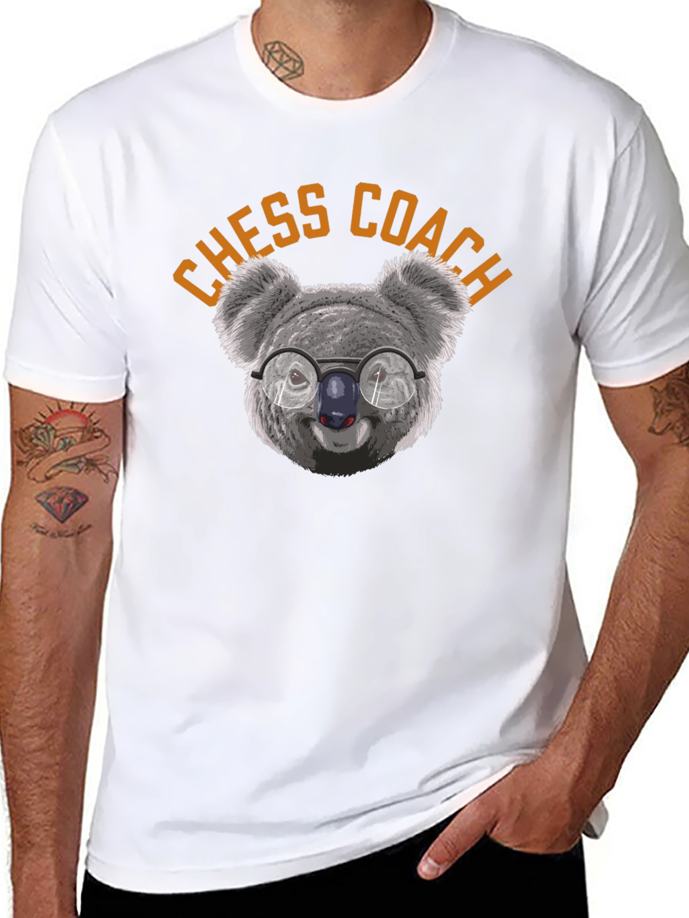Chess Coach Koala T-Shirt - Smart & Funny Design