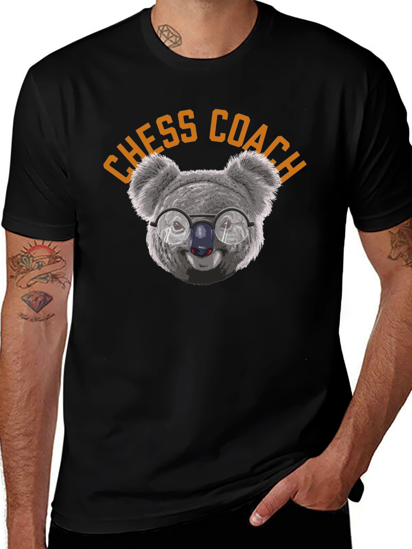 Chess Coach Koala T-Shirt - Smart & Funny Design