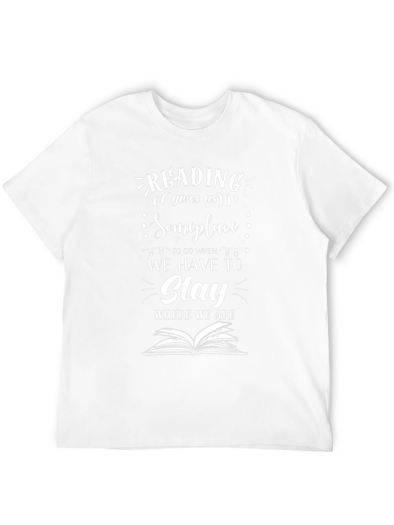 Reading Gives Us Someplace Black Graphic Tee