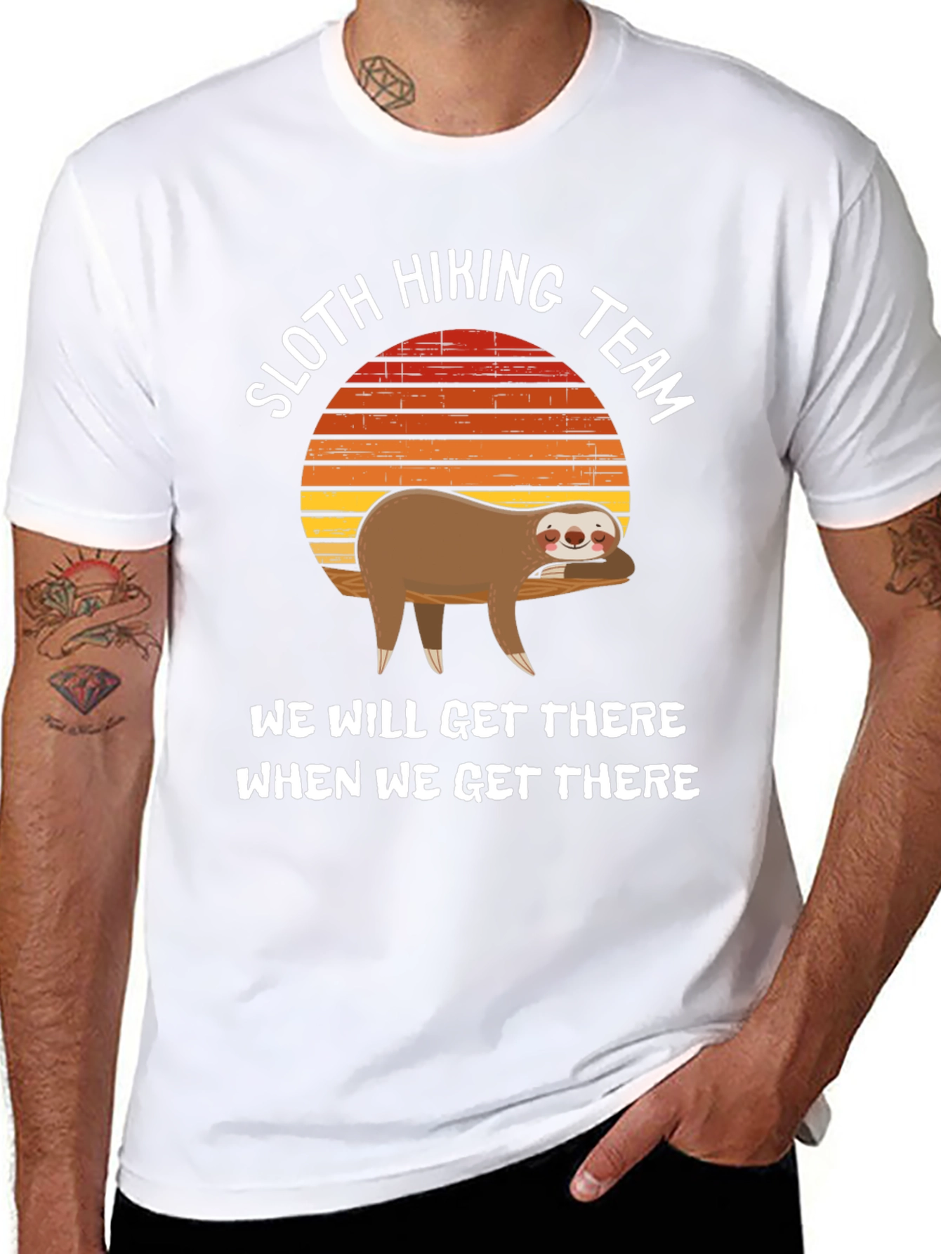 Sloth Hiking Team T-Shirt - Relaxed Adventure Tee