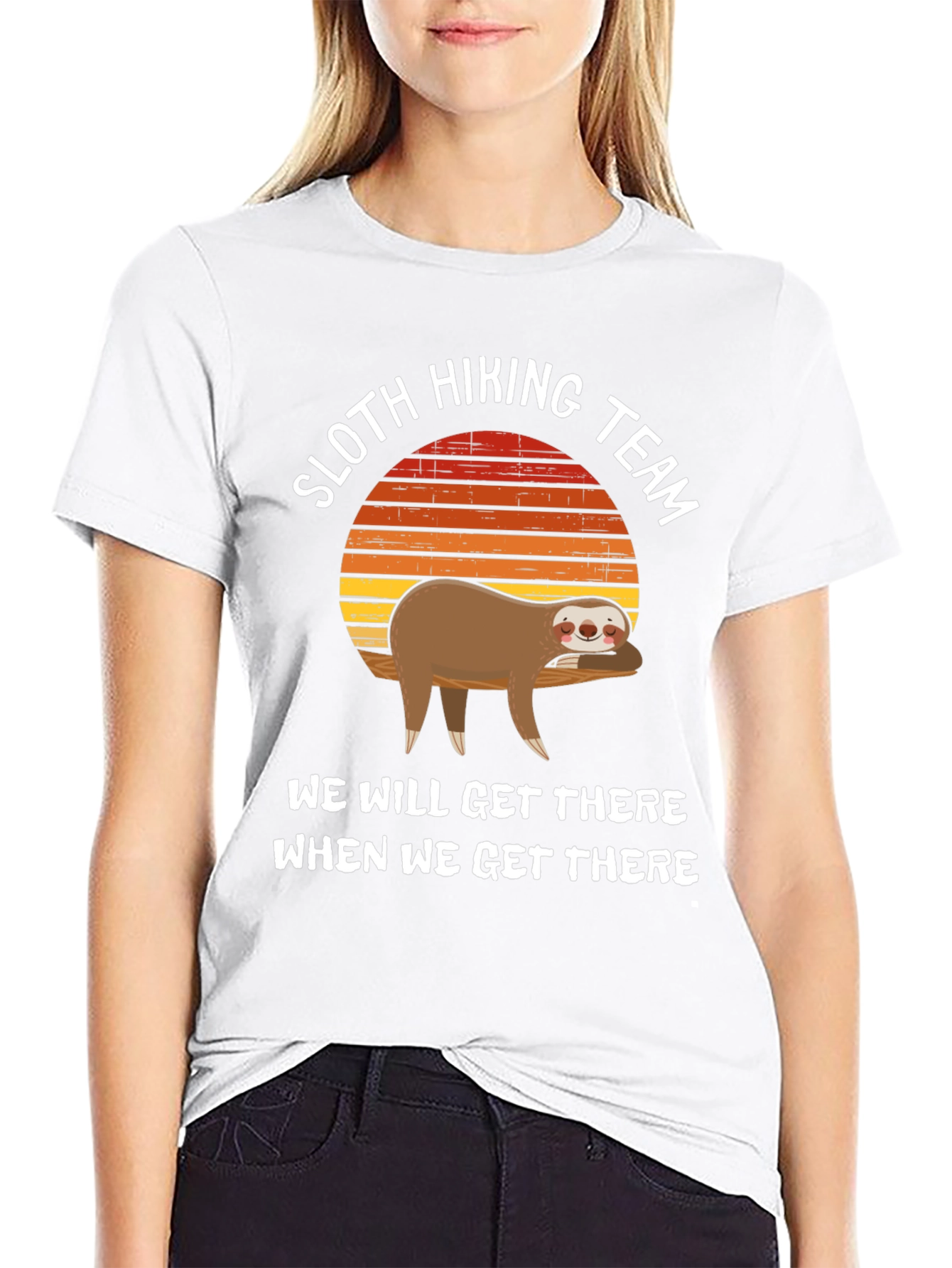 Sloth Hiking Team T-Shirt - Relaxed Adventure Tee