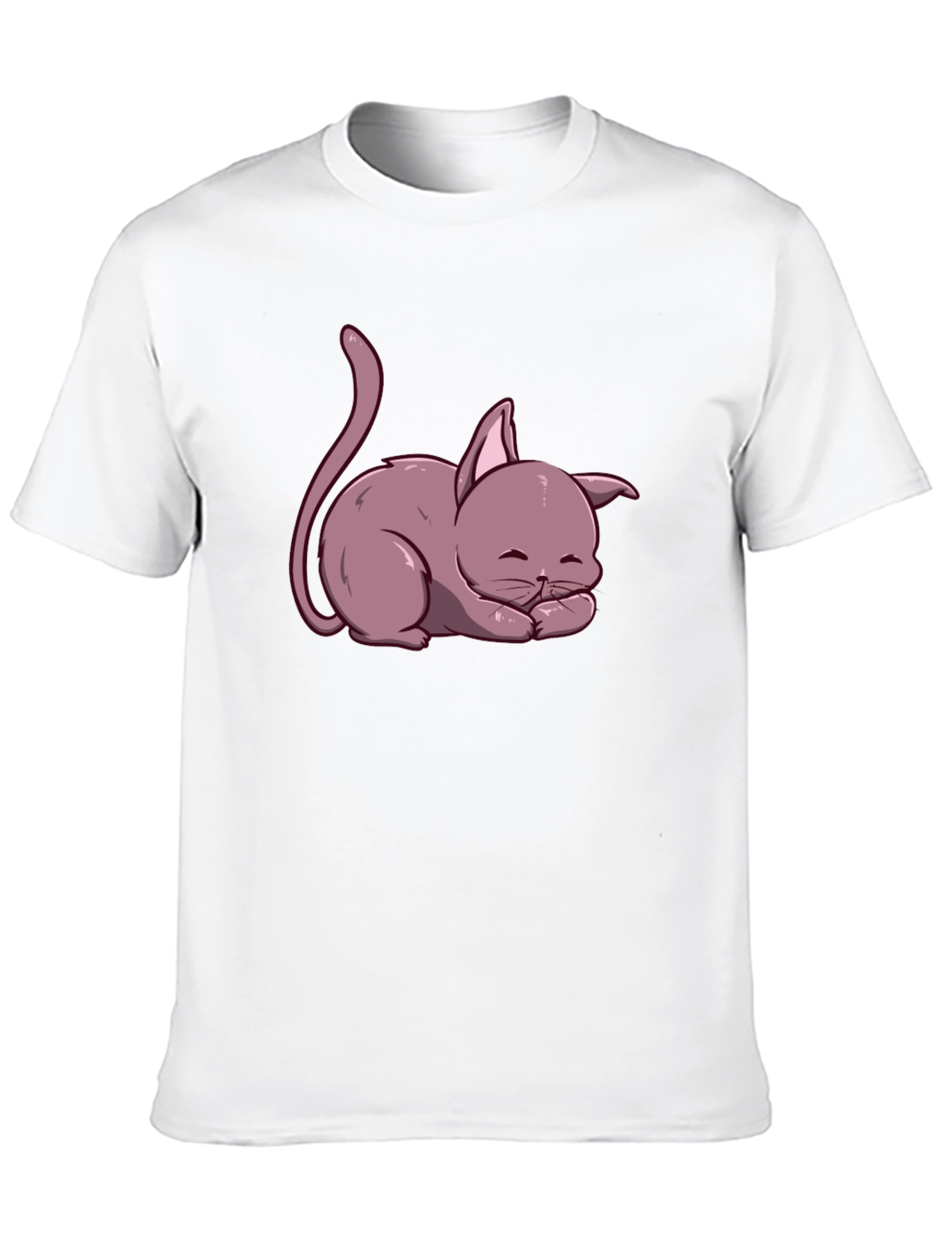 Cute Cartoon Cat T-Shirt - Relaxed Fit