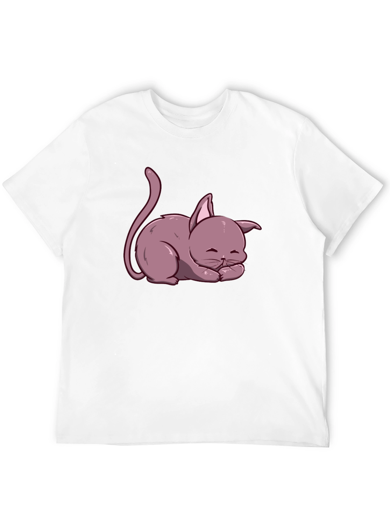 Cute Cartoon Cat T-Shirt - Relaxed Fit