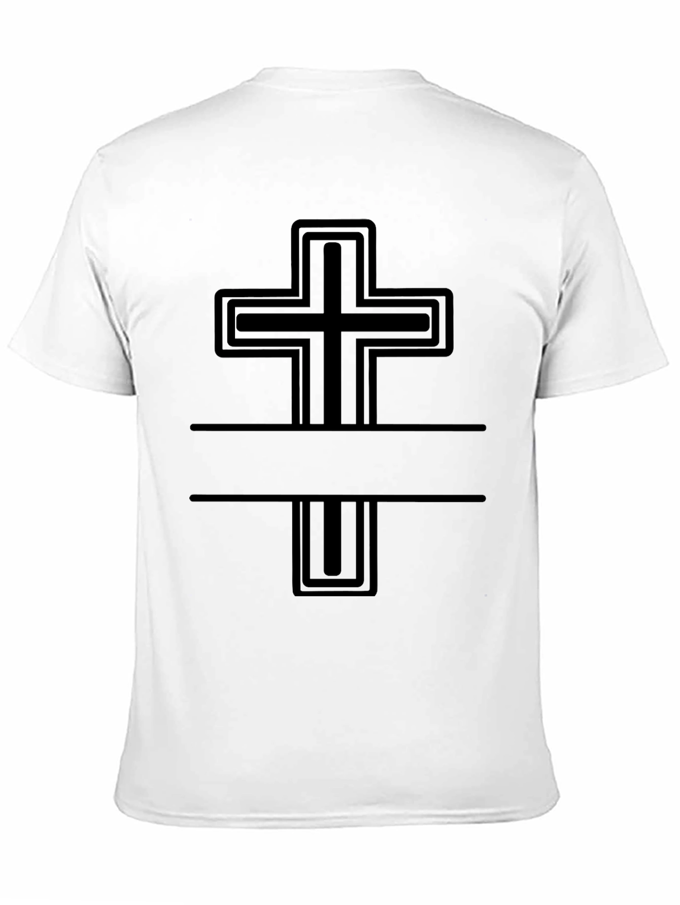 Modern Cross Graphic Tee - Black Christian T-Shirt