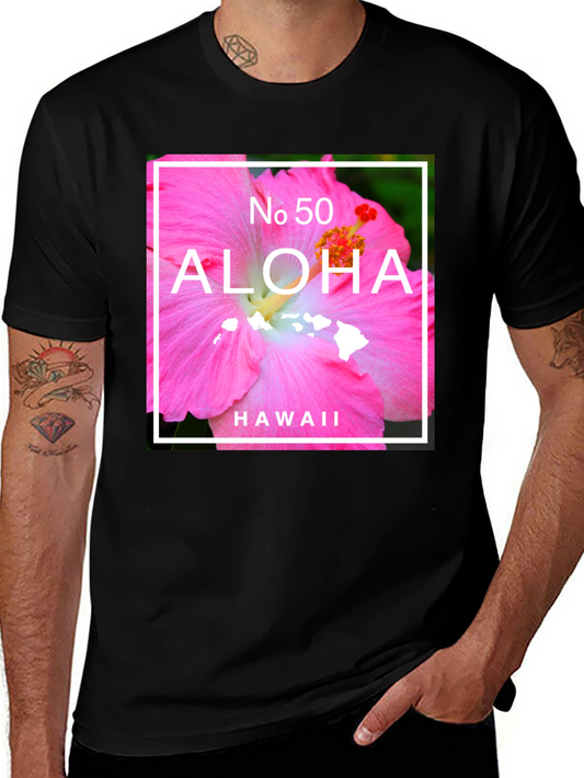 Aloha Hawaii No 50 T-Shirt - Floral Island Tee