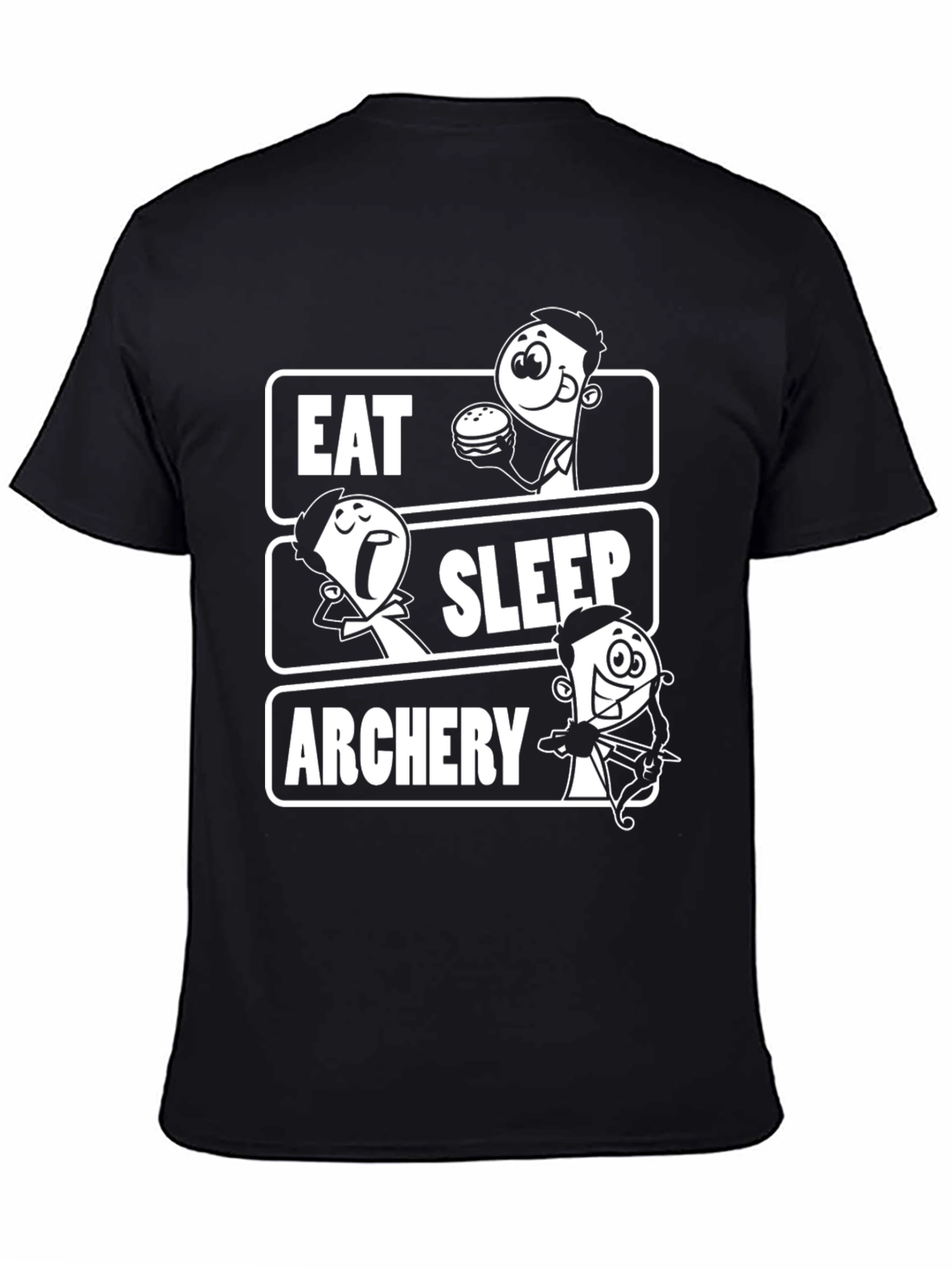 Eat Sleep Archery Black Graphic Tee