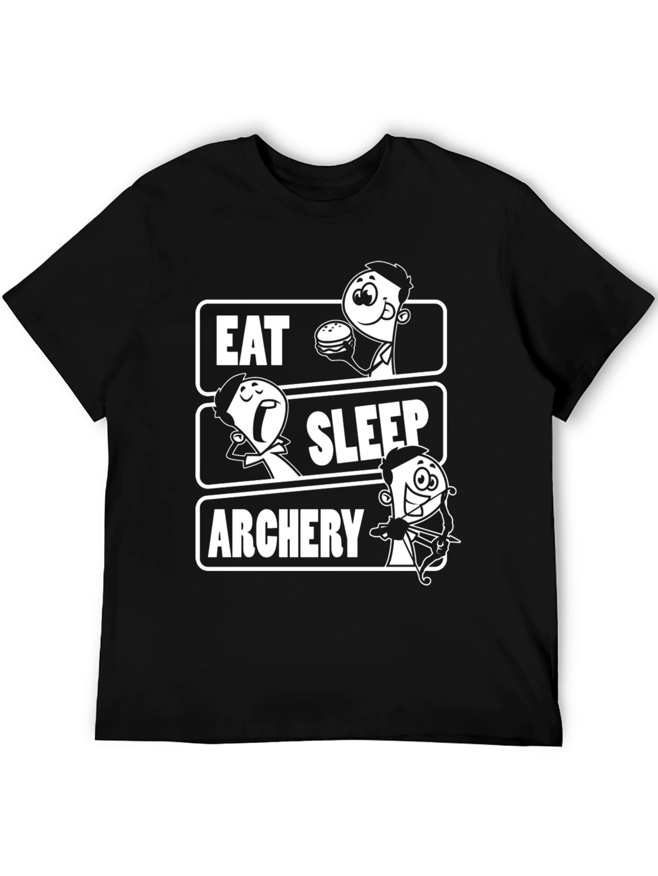Eat Sleep Archery Black Graphic Tee