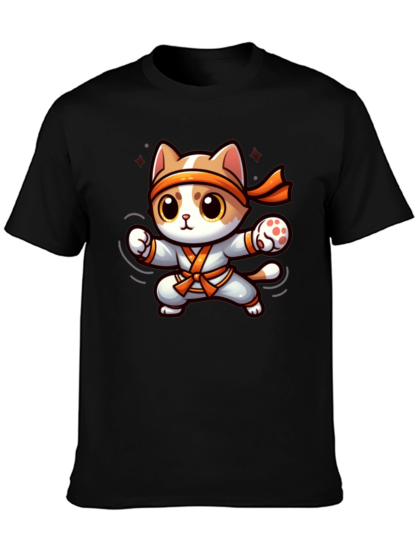 Karate Cat T-Shirt - Black