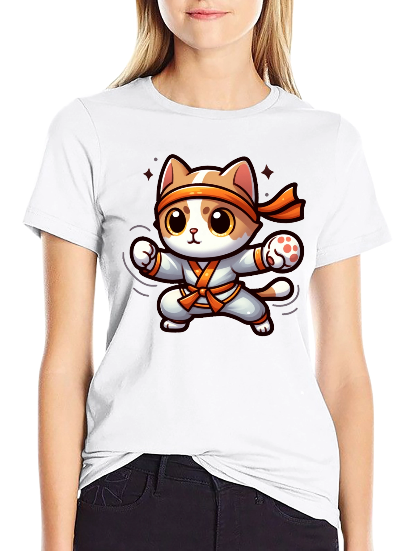 Karate Cat T-Shirt - Black