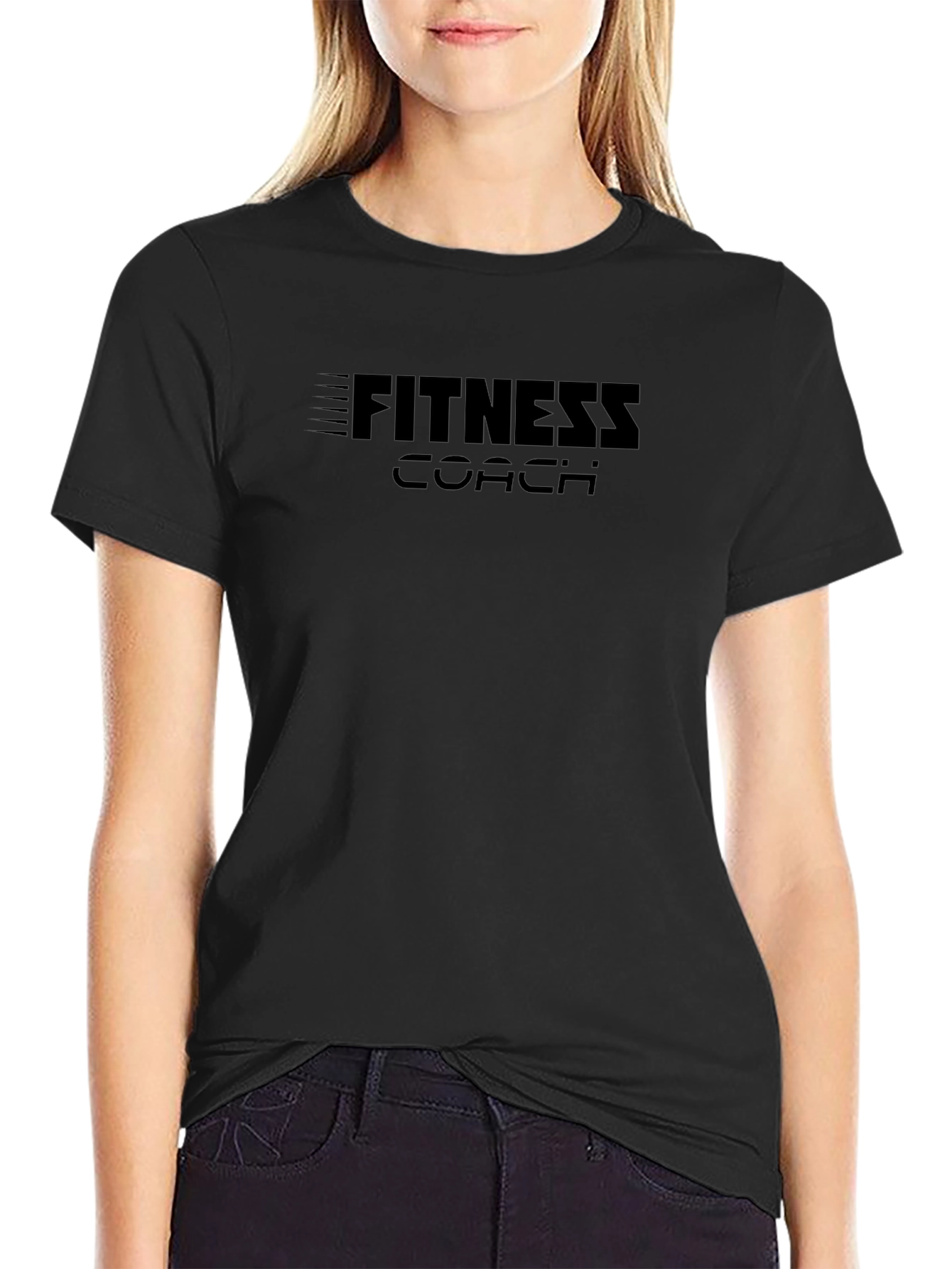 Fitness Coach Black T-Shirt - Motivational Apparel