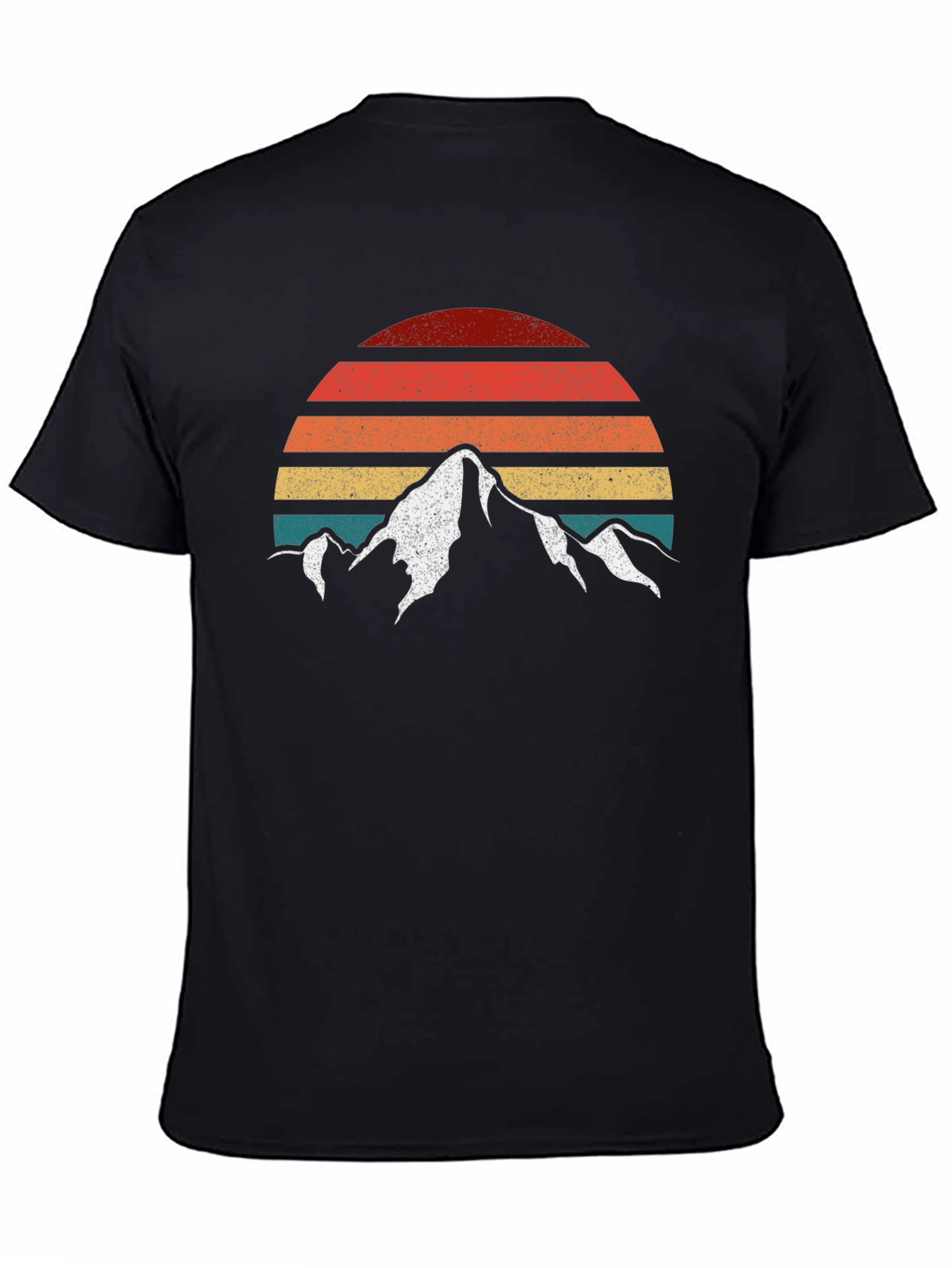 Retro Mountain Sunset Graphic Tee - Adventure Ready!