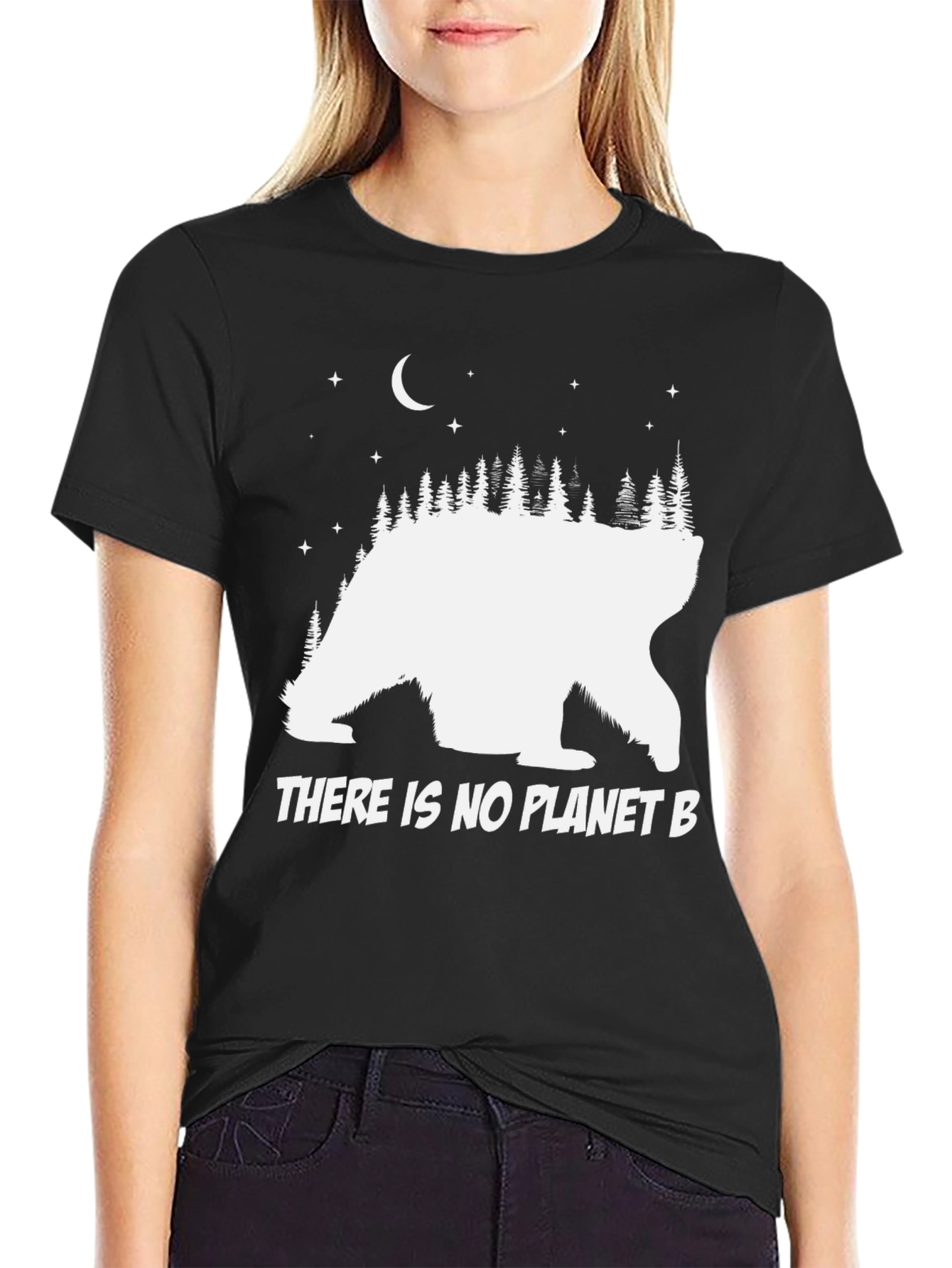 Planet B T-Shirt: Bear & Forest Graphic Tee