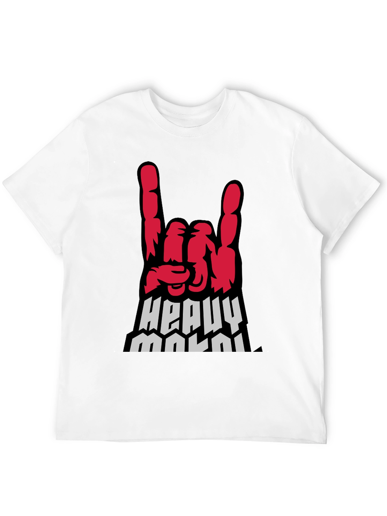 Heavy Metal Hand Sign Graphic Tee - Rock On!