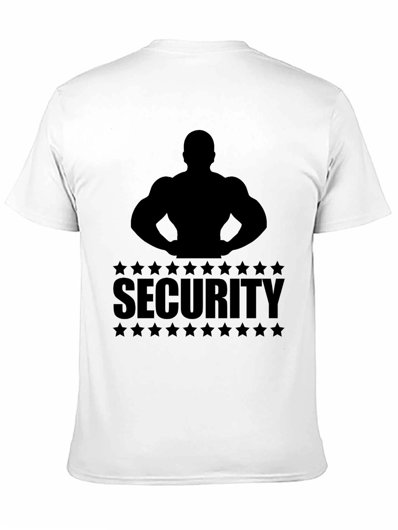 Security Muscle Silhouette Graphic T-Shirt - Black