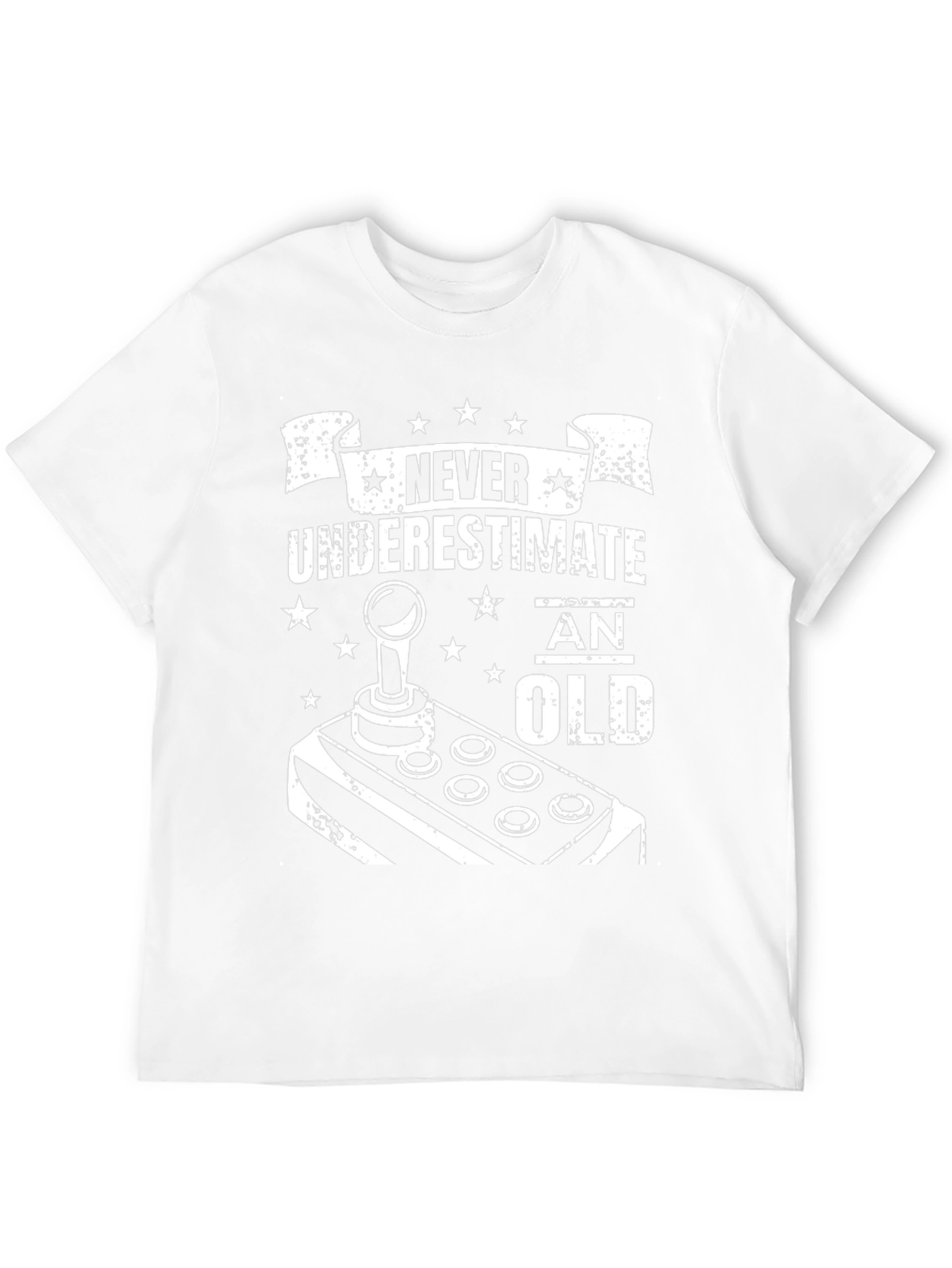 Never Underestimate an Old Gamer Black T-Shirt