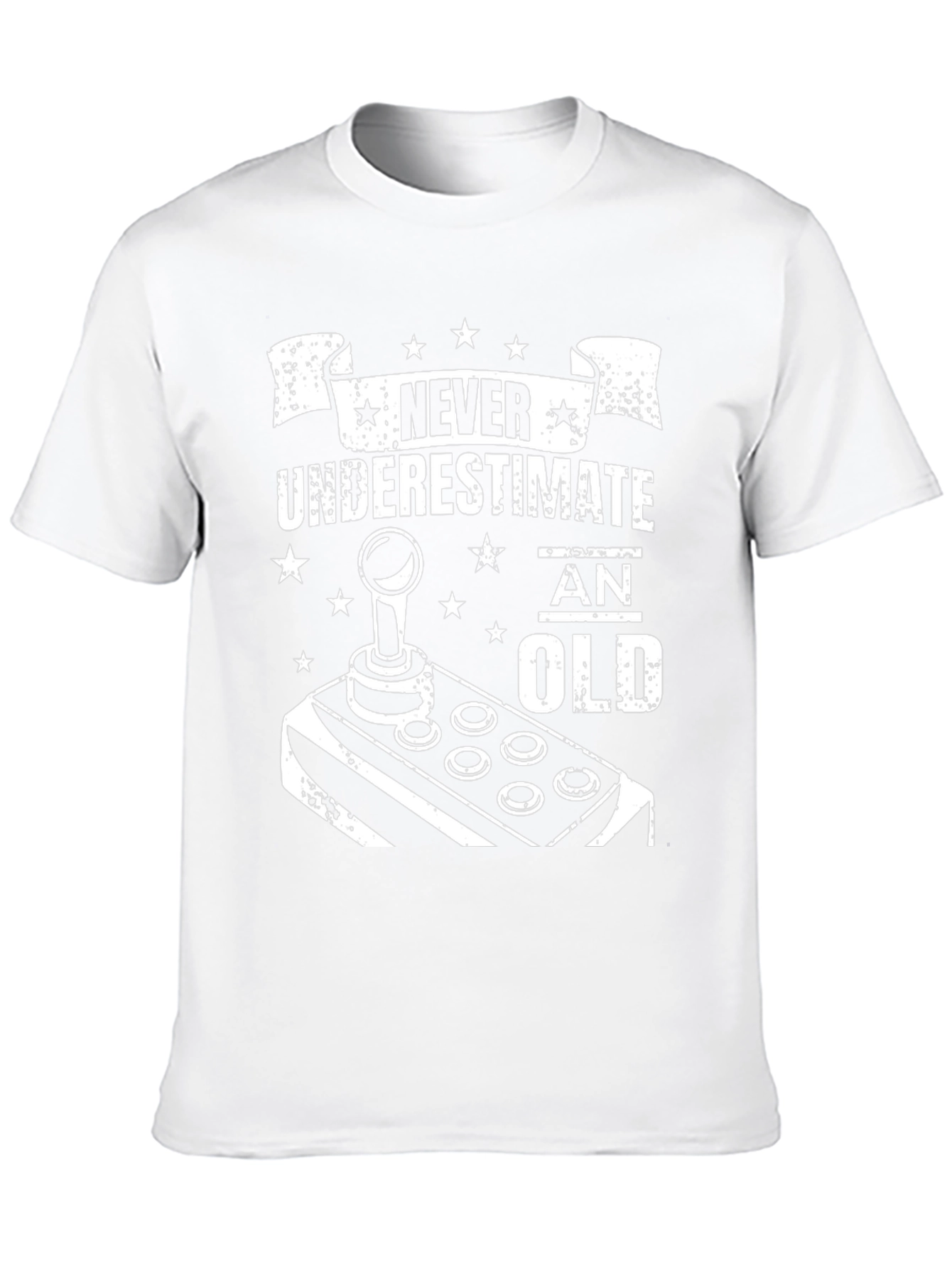 Never Underestimate an Old Gamer Black T-Shirt