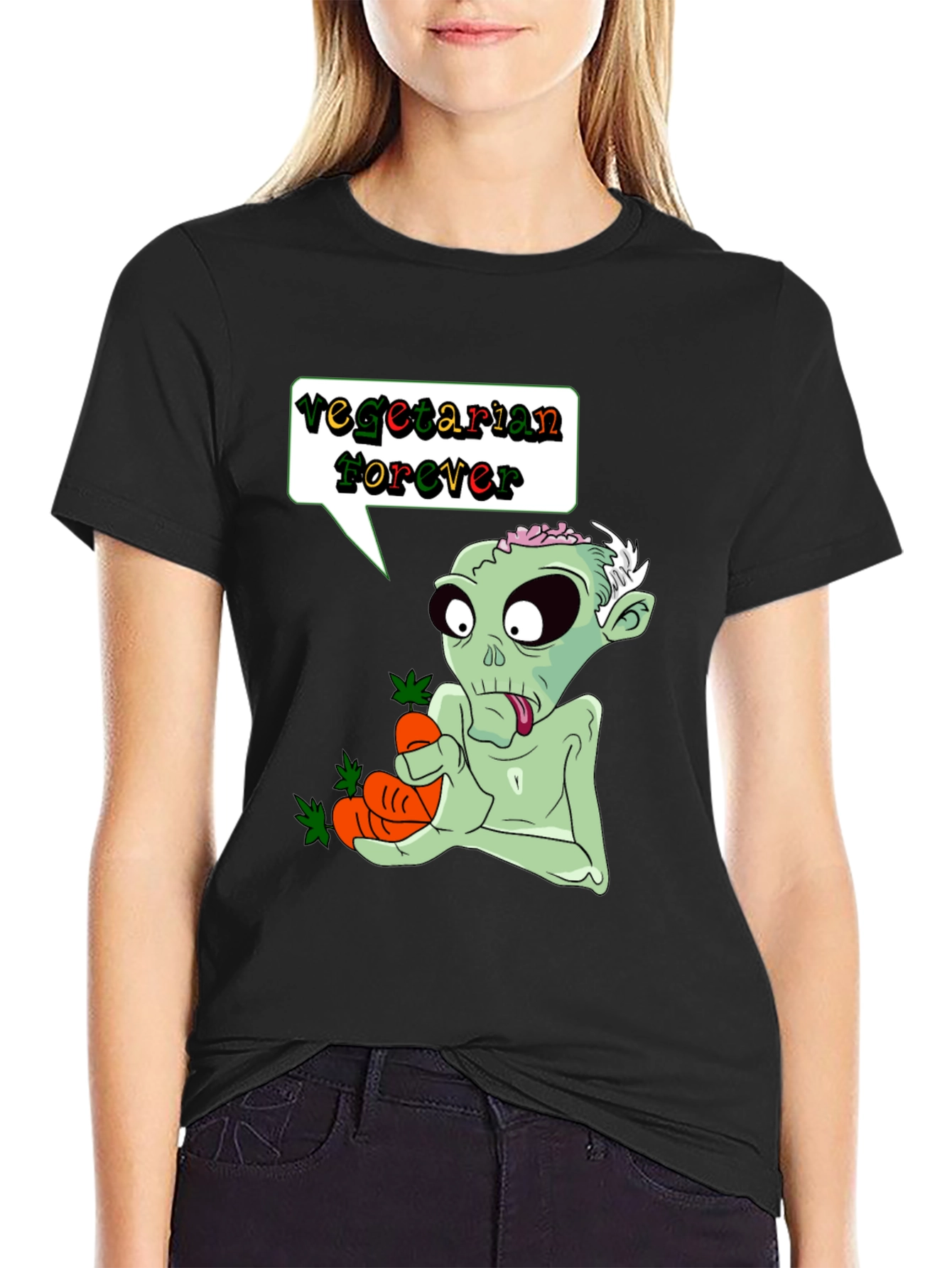 Vegetarian Zombie T-Shirt - Funny Graphic Tee