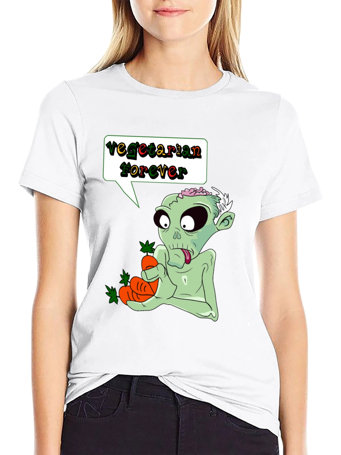 Vegetarian Zombie T-Shirt - Funny Graphic Tee