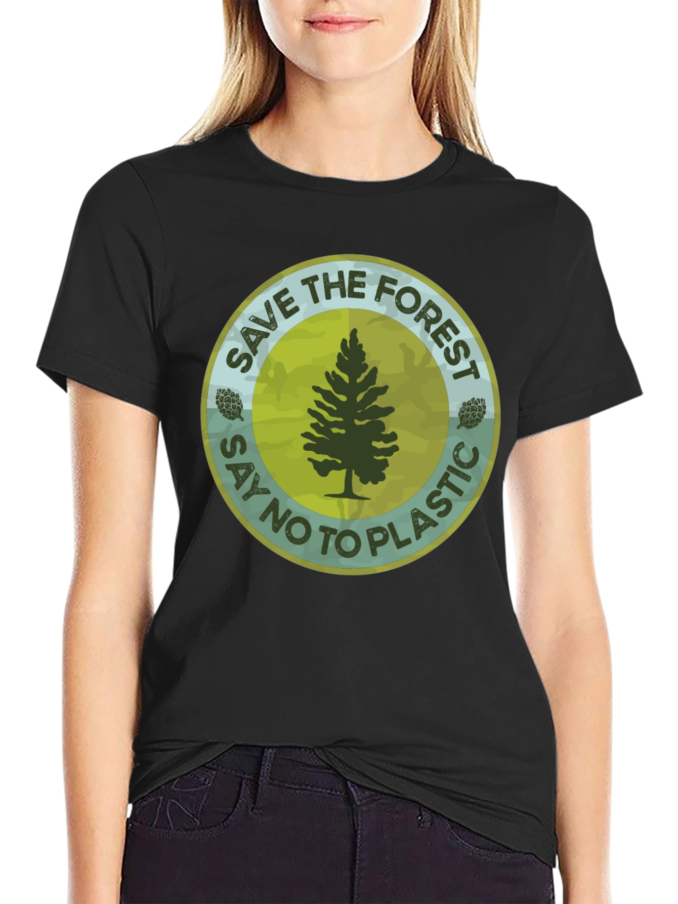 Eco-Friendly Save The Forest Graphic T-Shirt