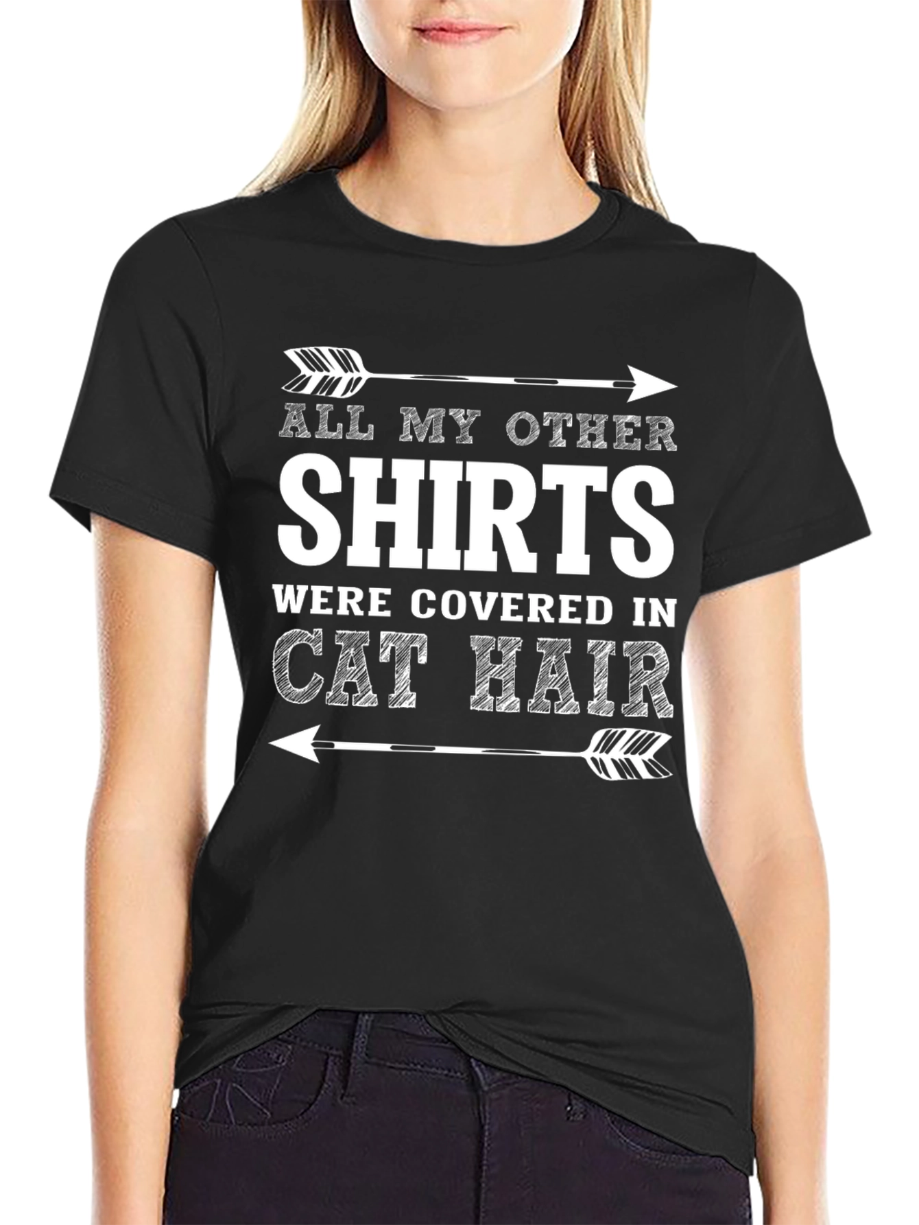 Cat Hair T-Shirt - Funny Graphic Tee