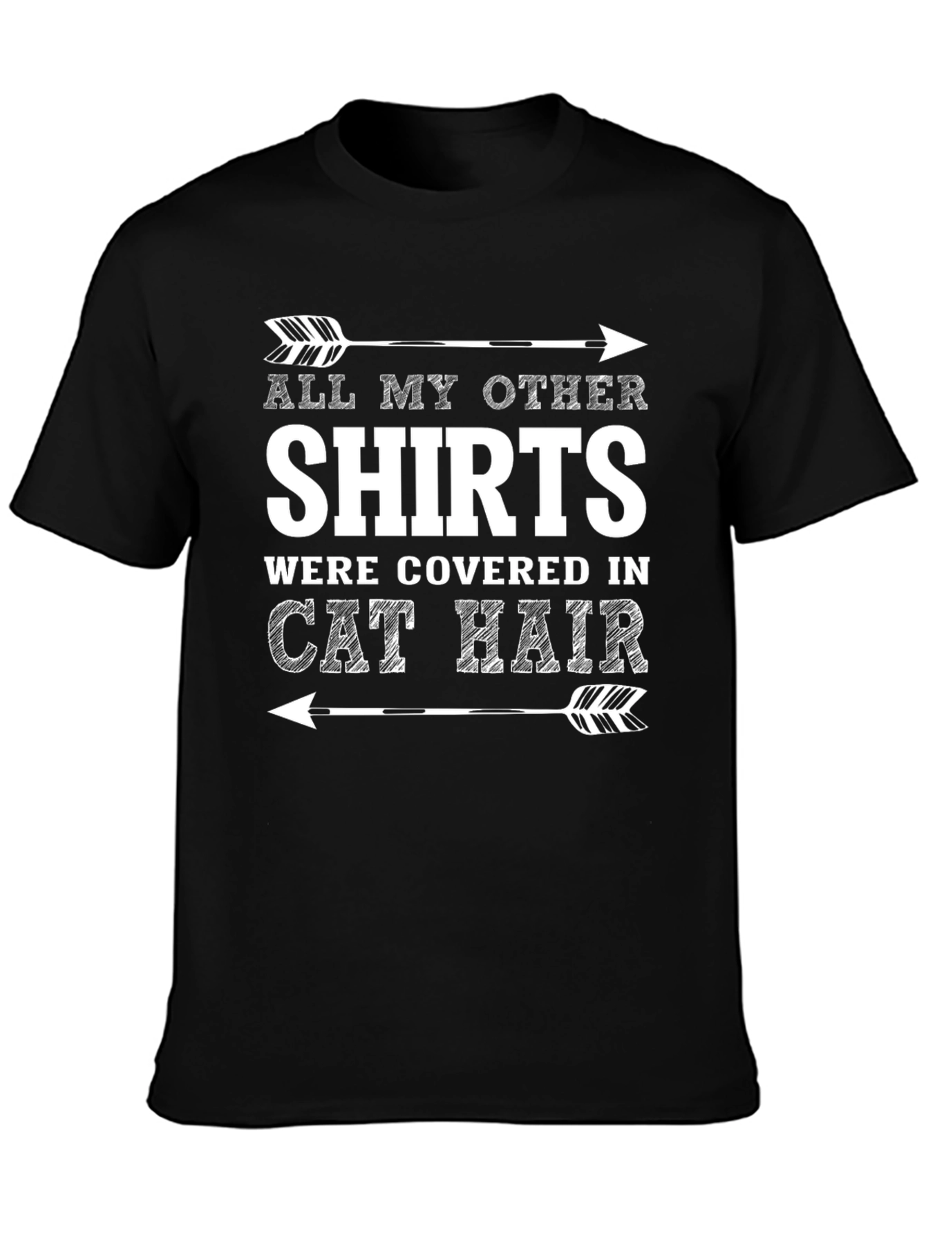 Cat Hair T-Shirt - Funny Graphic Tee