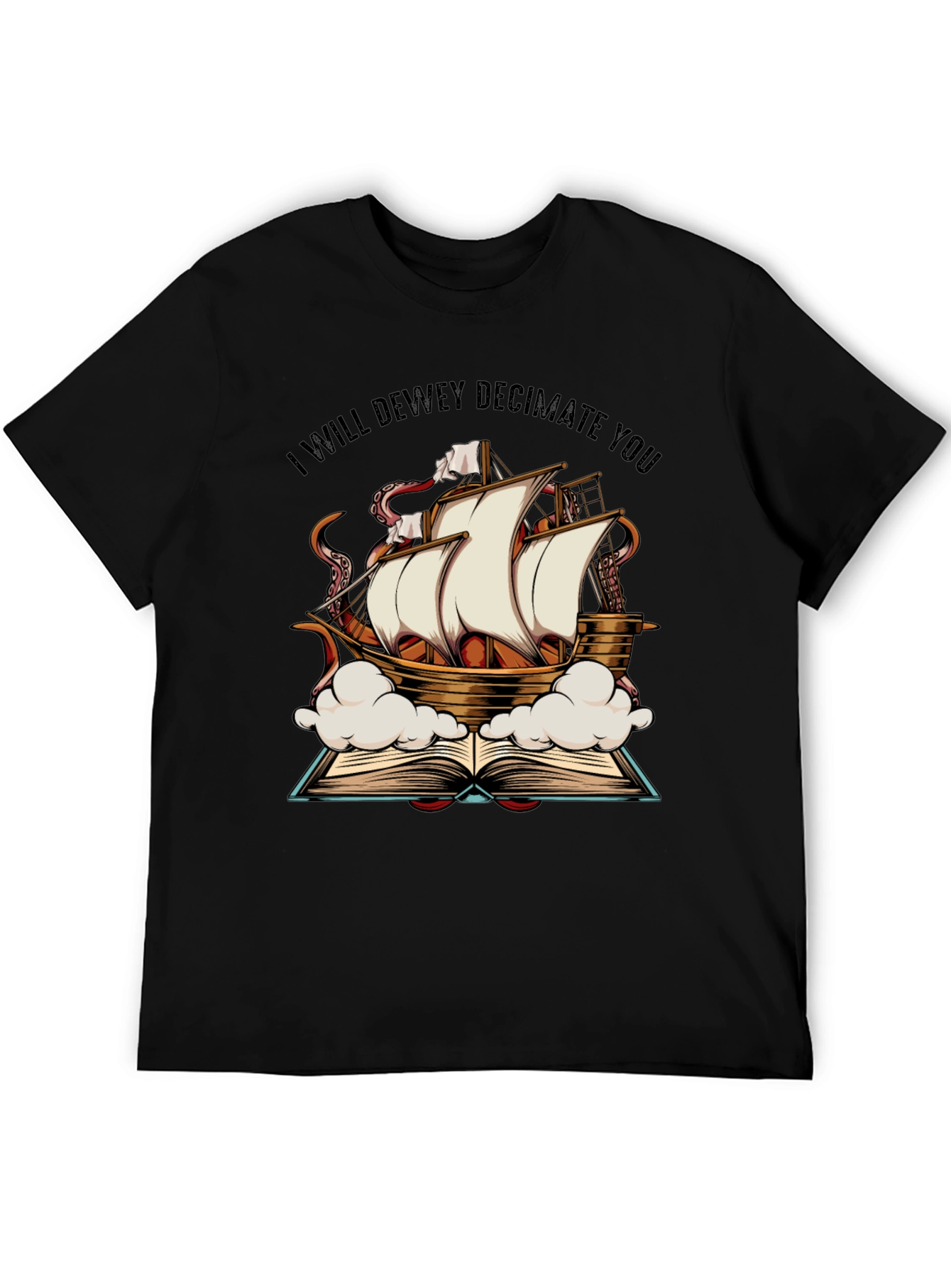 Dewey Decimate Kraken Ship T-Shirt