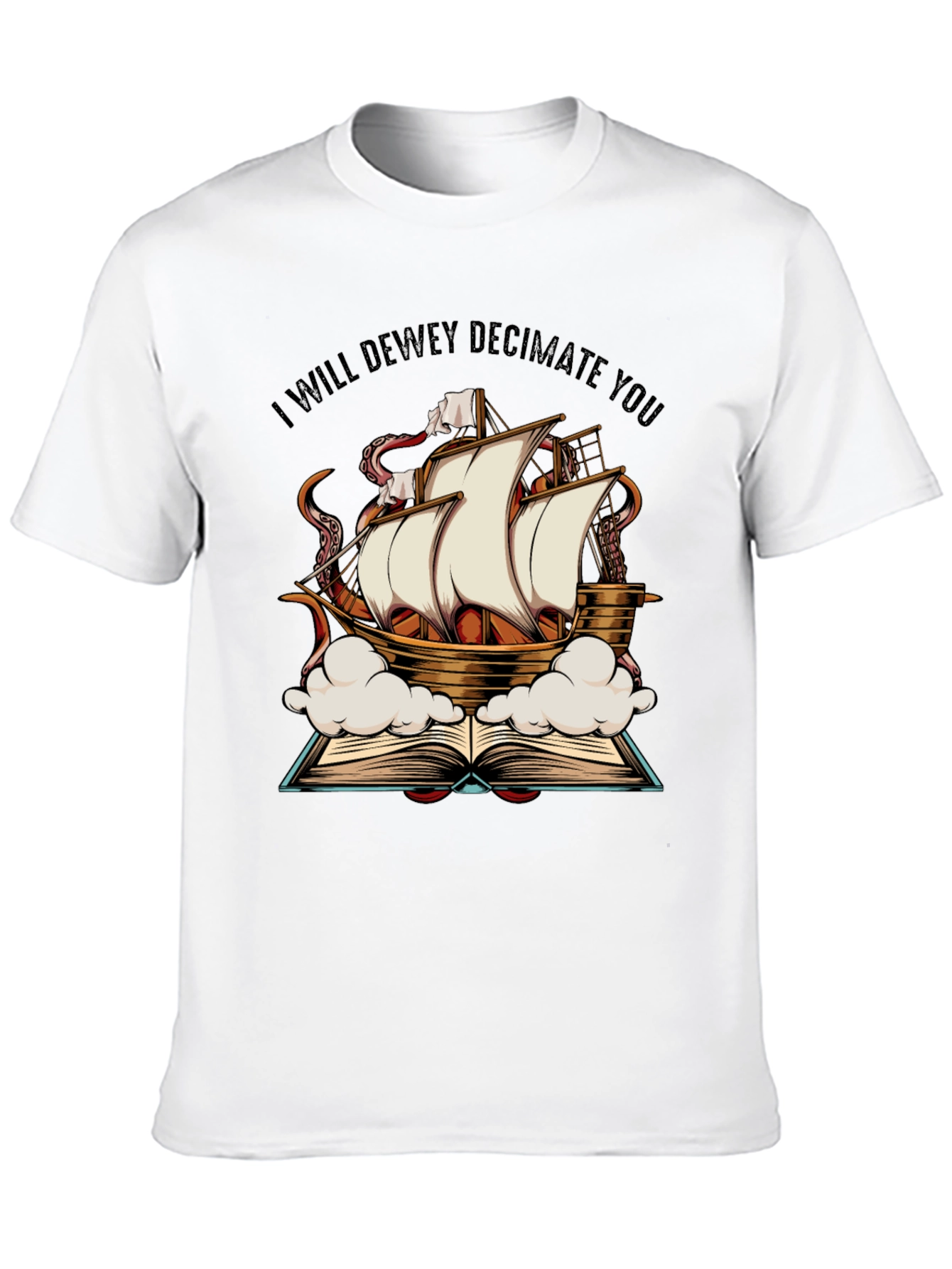 Dewey Decimate Kraken Ship T-Shirt