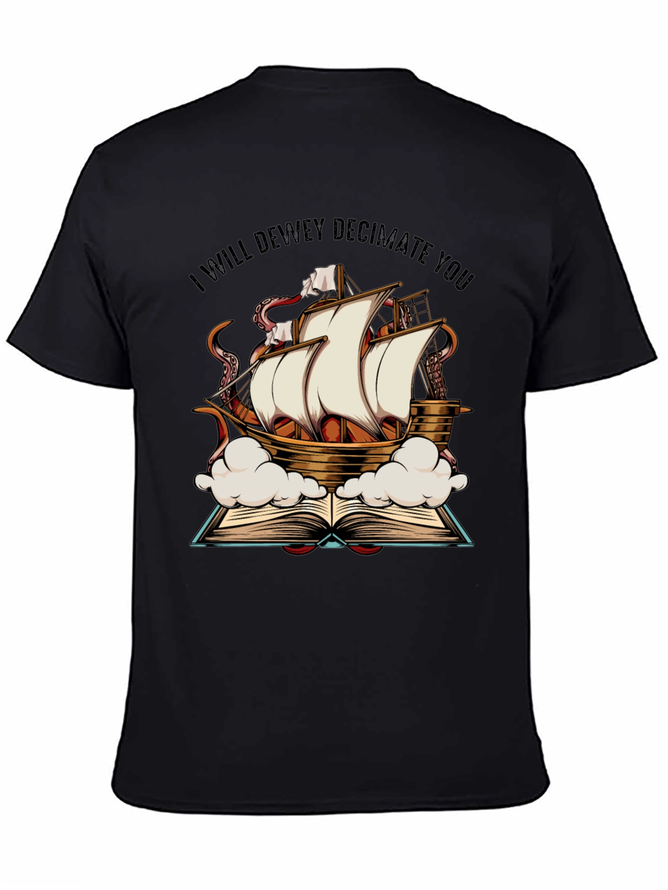 Dewey Decimate Kraken Ship T-Shirt