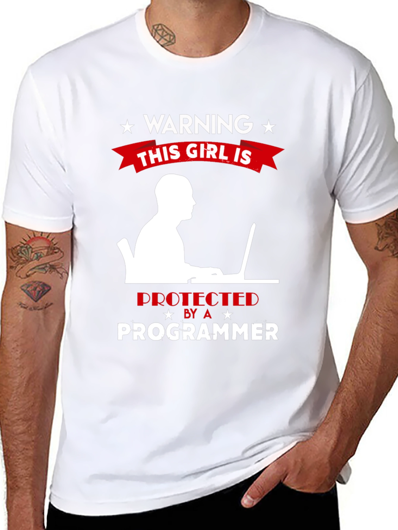 Warning: This Girl is Protected by a Programmer T-Shirt