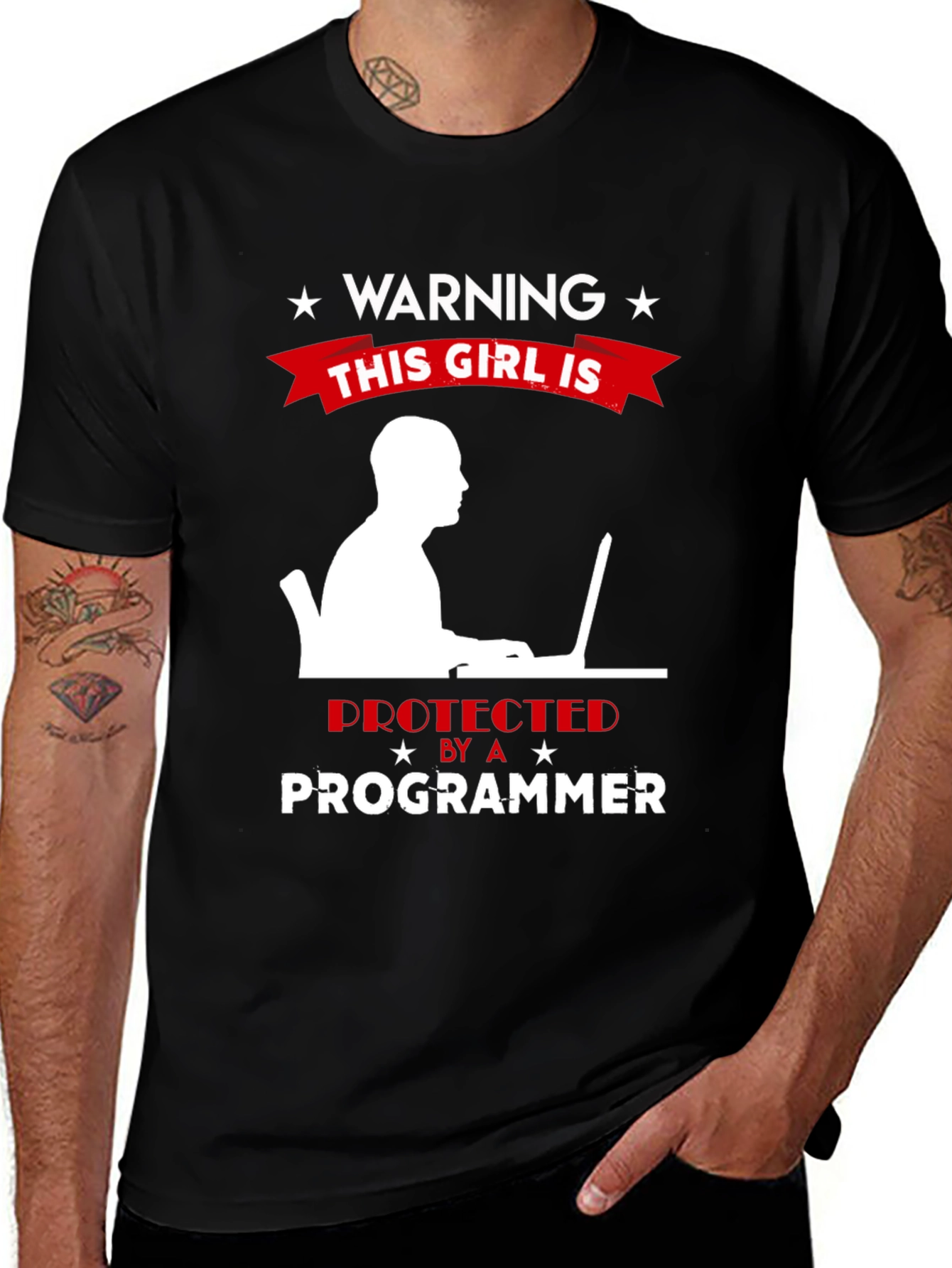 Warning: This Girl is Protected by a Programmer T-Shirt