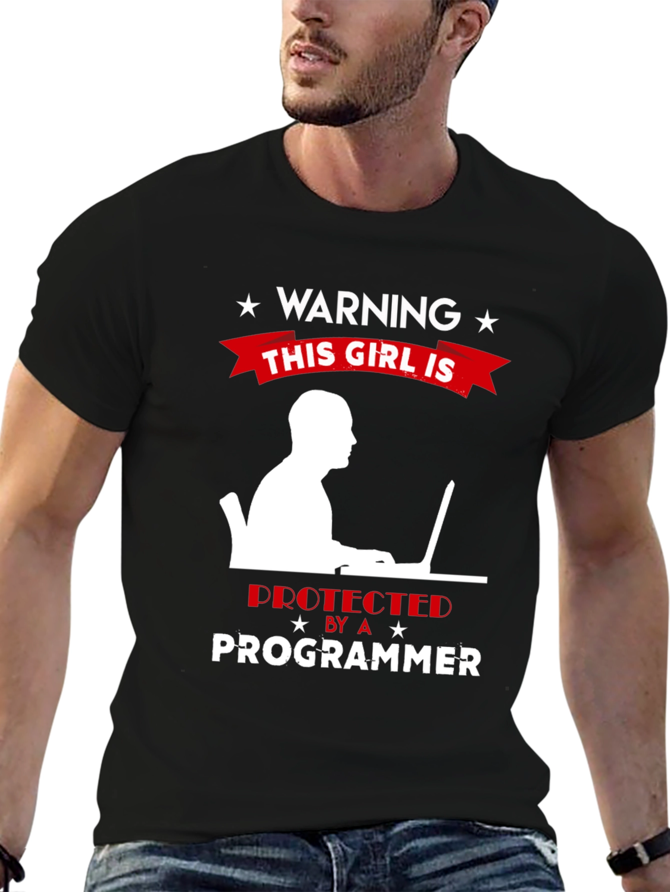 Warning: This Girl is Protected by a Programmer T-Shirt