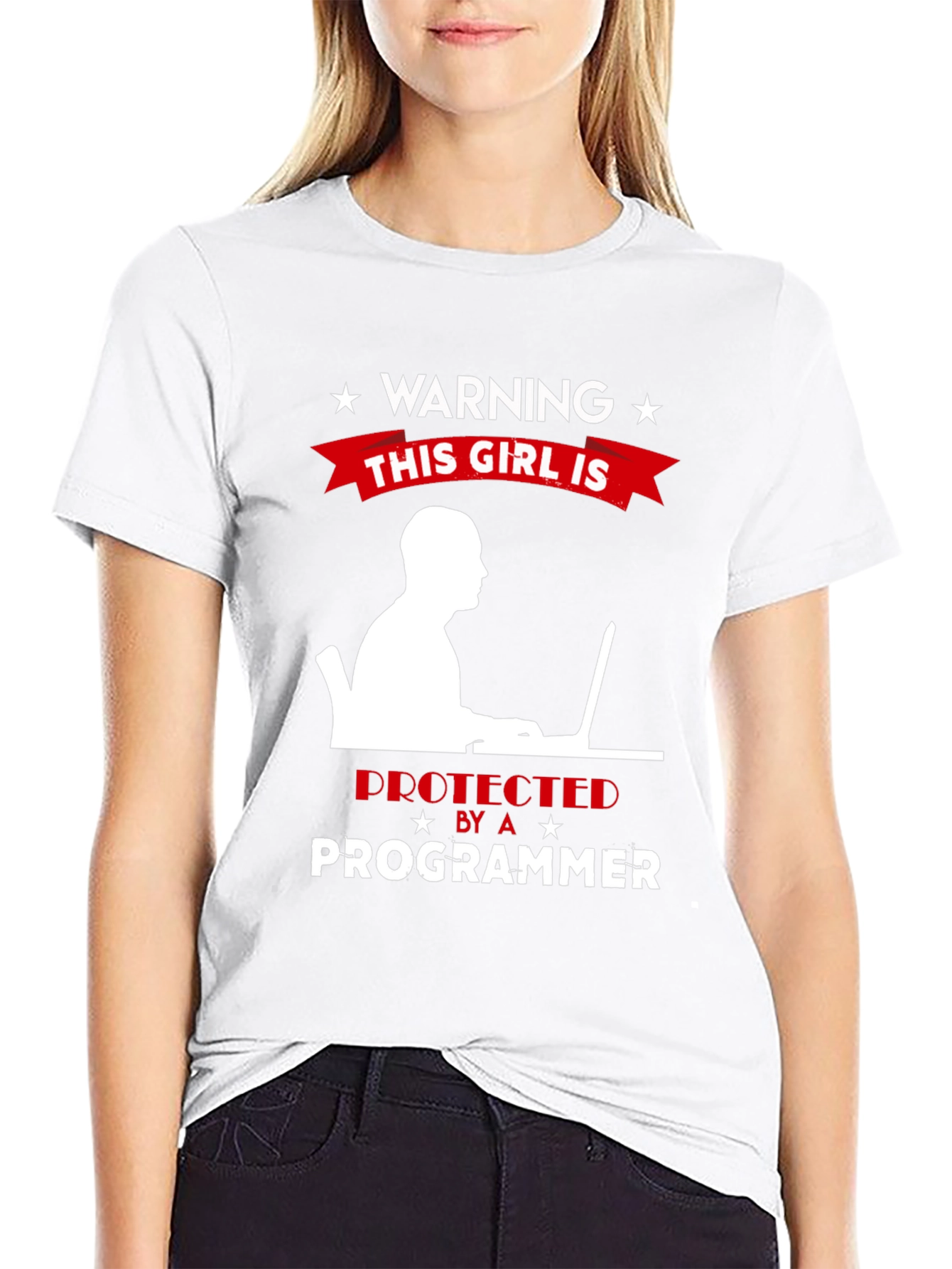 Warning: This Girl is Protected by a Programmer T-Shirt