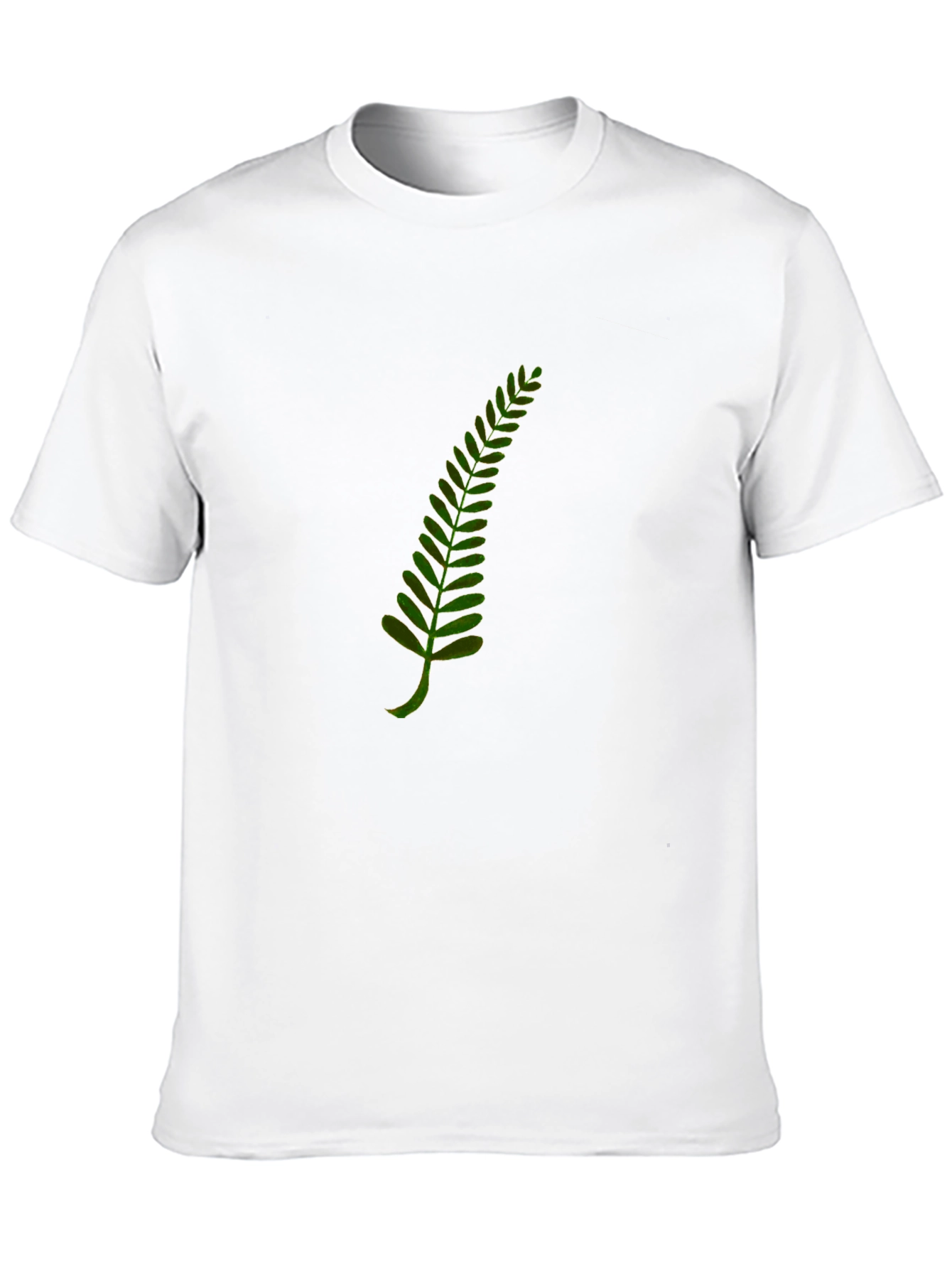 Fern Leaf Graphic T-Shirt - Black Cotton Tee