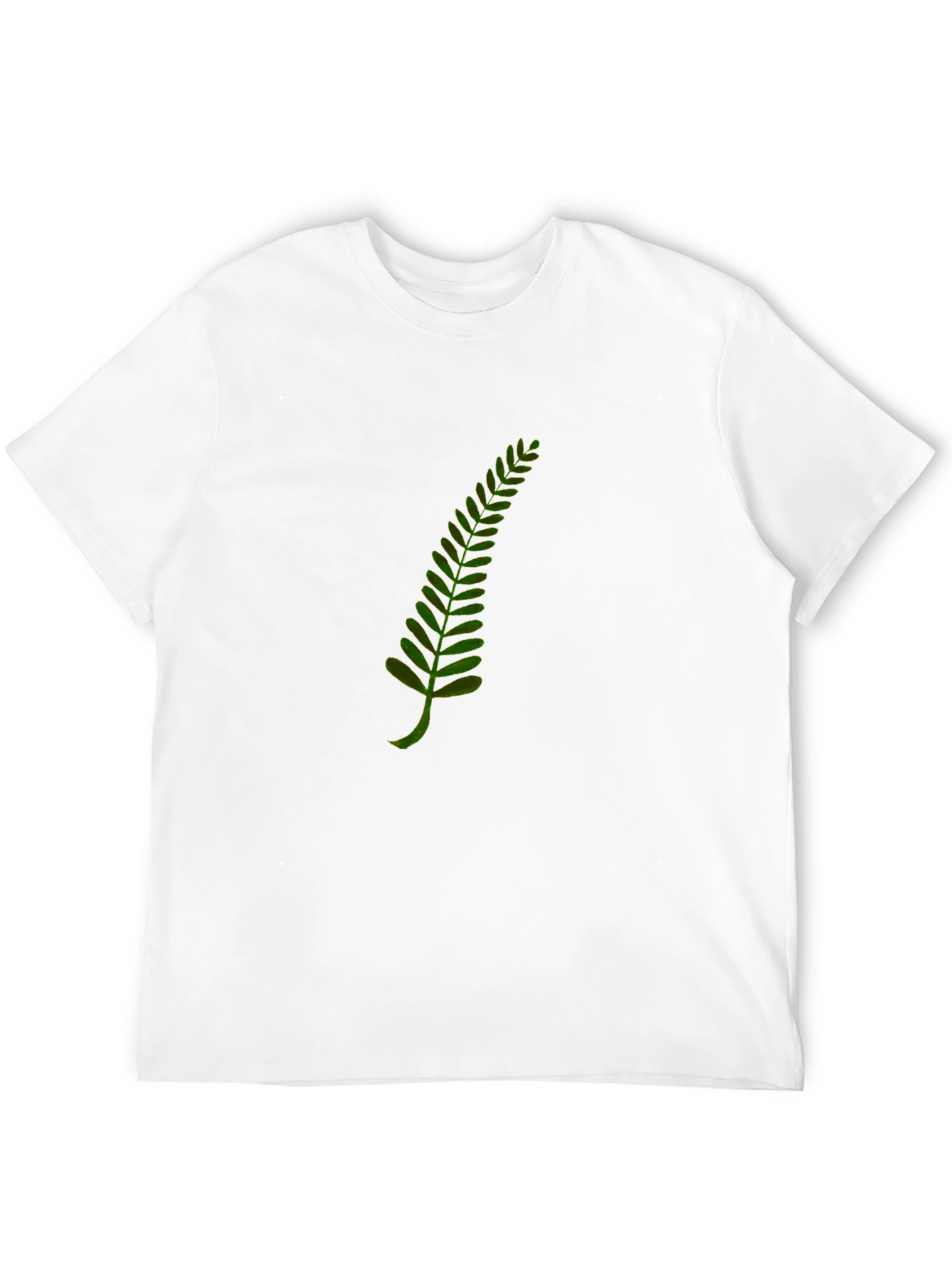 Fern Leaf Graphic T-Shirt - Black Cotton Tee