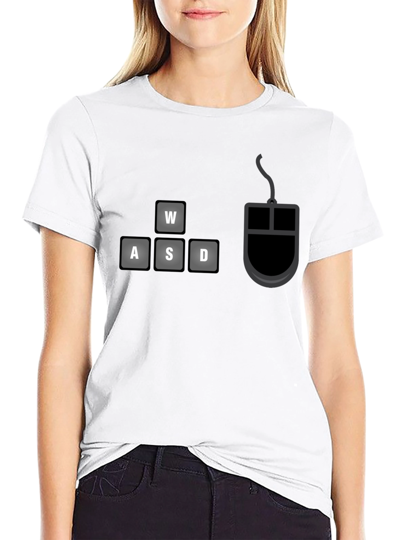 Gamer T-Shirt: WASD Keys & Mouse Design