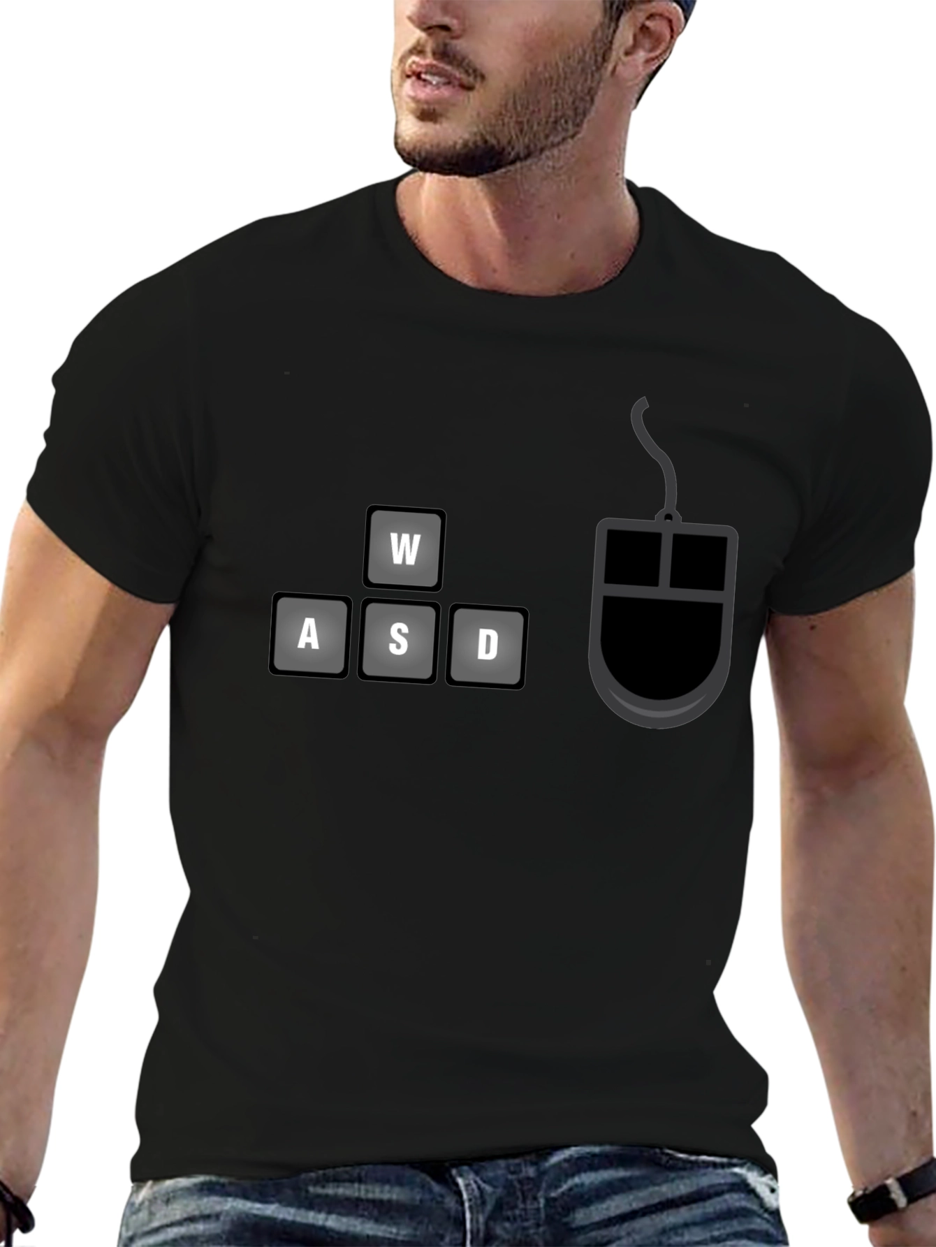 Gamer T-Shirt: WASD Keys & Mouse Design