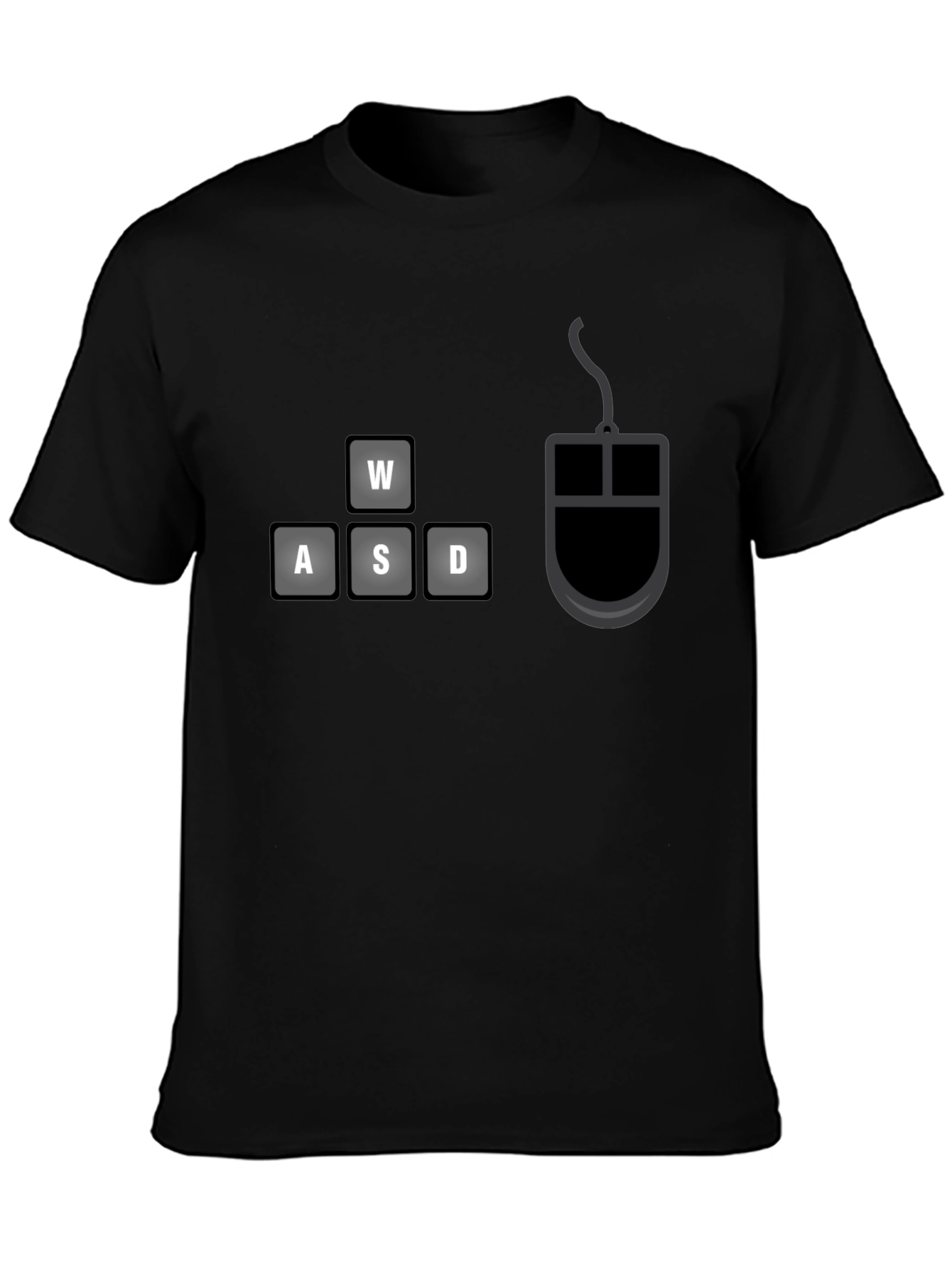 Gamer T-Shirt: WASD Keys & Mouse Design