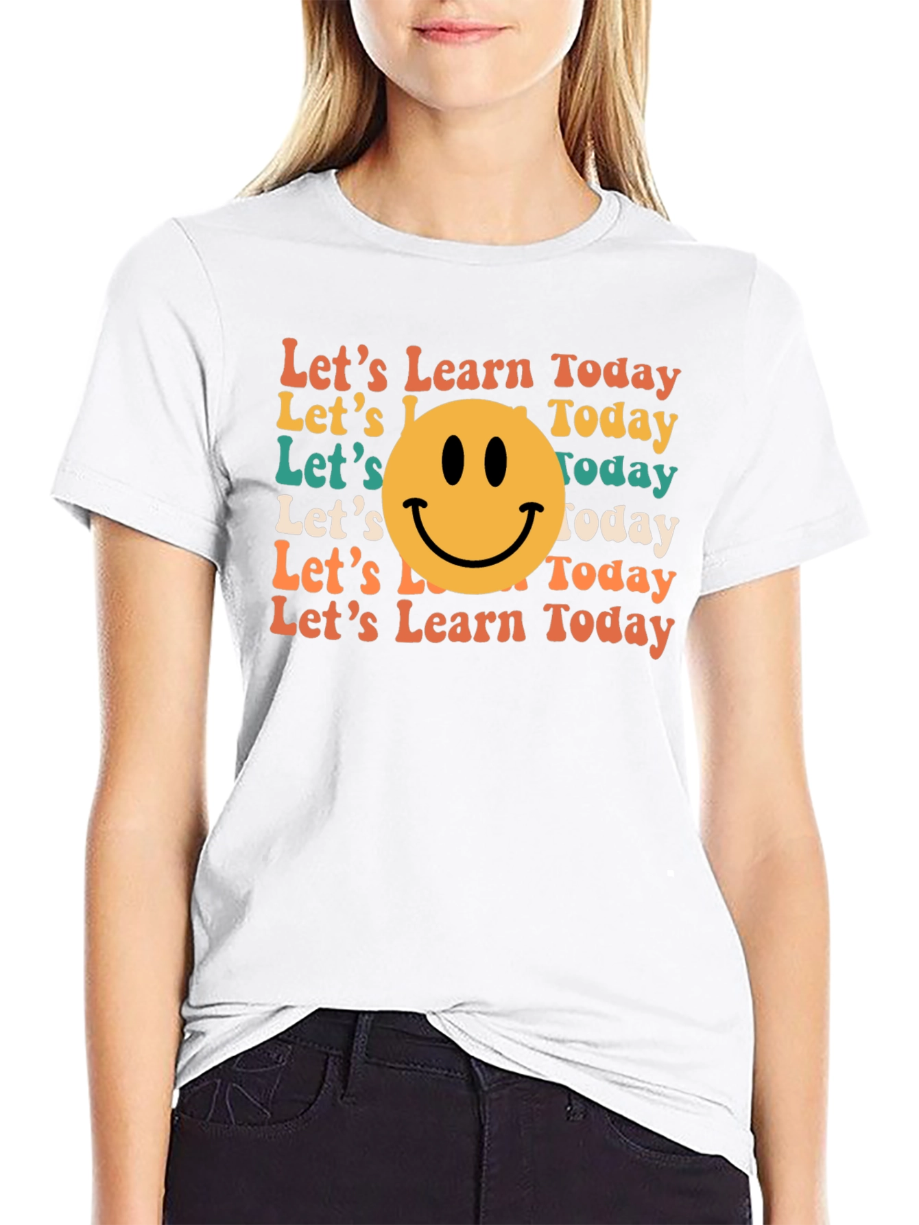 Lets Learn Today Smiley T-Shirt