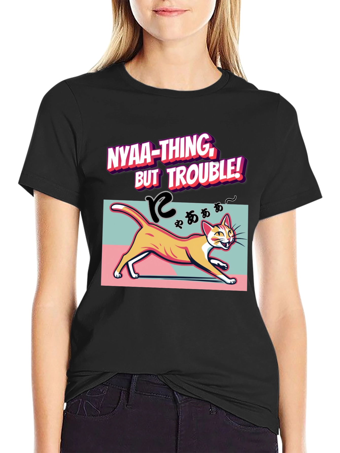 Nyaa-Thing But Trouble Cat T-Shirt